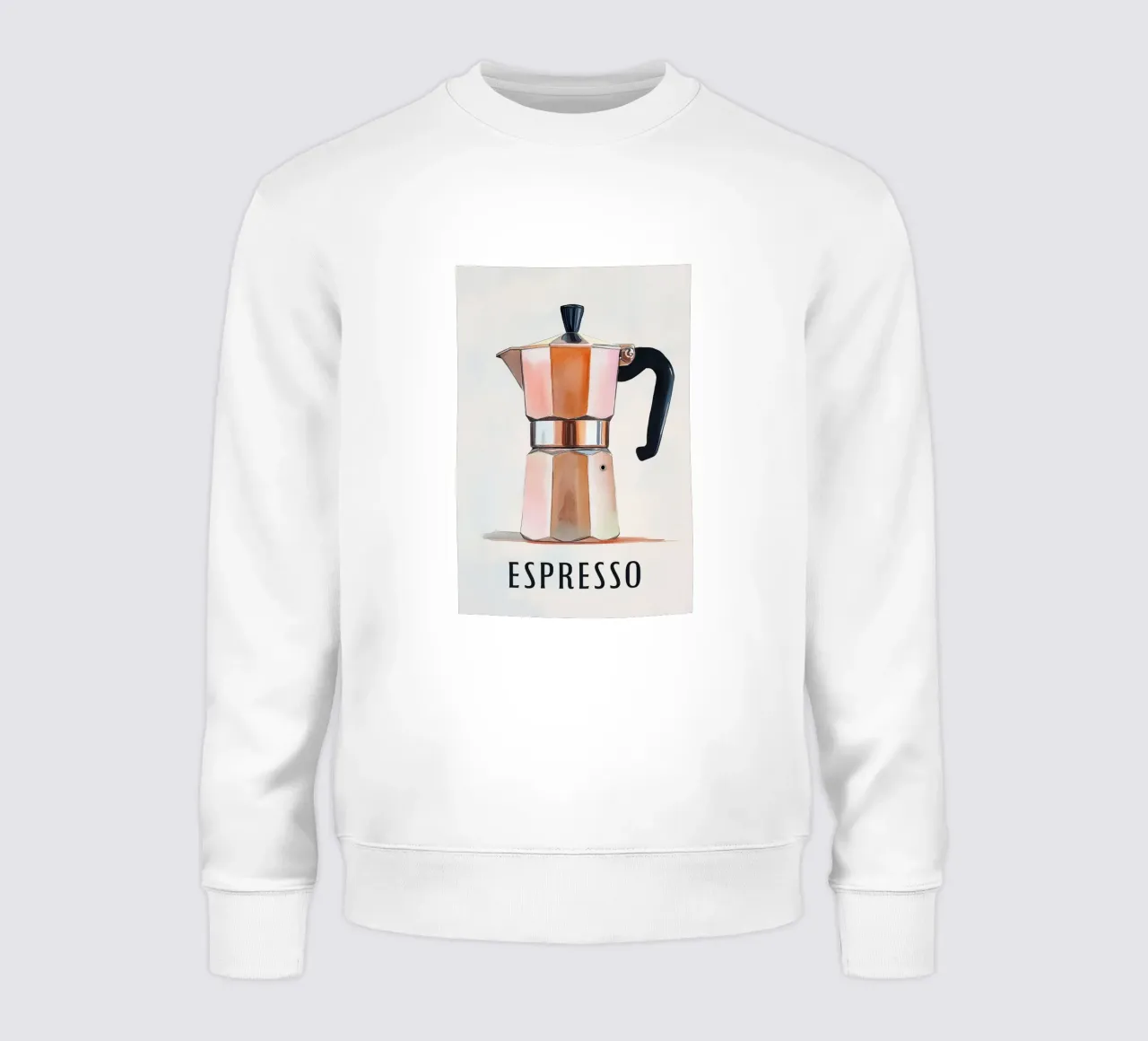 Morgenroutine mit Mokka Sweatshirt von Carinaprint
