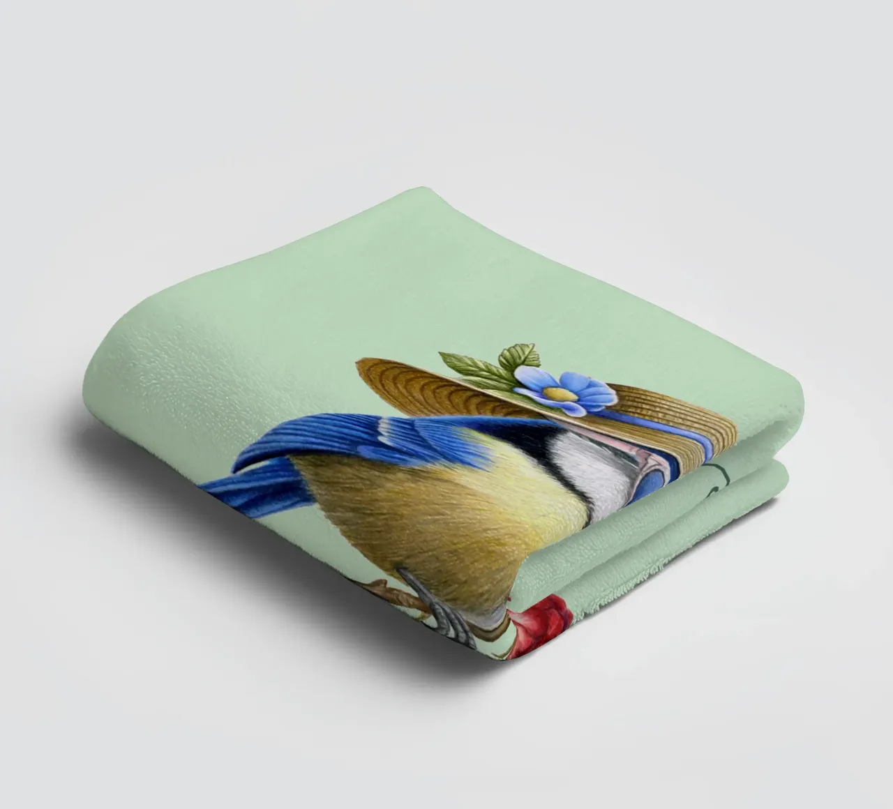 Uccello estivo asciugamano da bagno da Graphit und Farbe