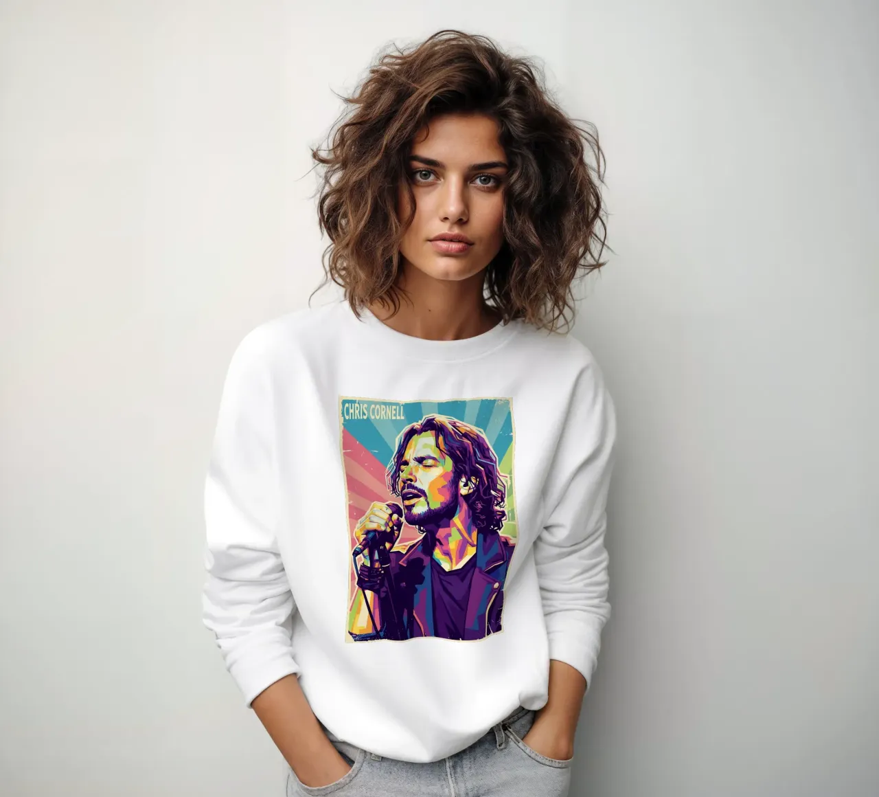 Chris Cornell pop art felpa da Hantamrata