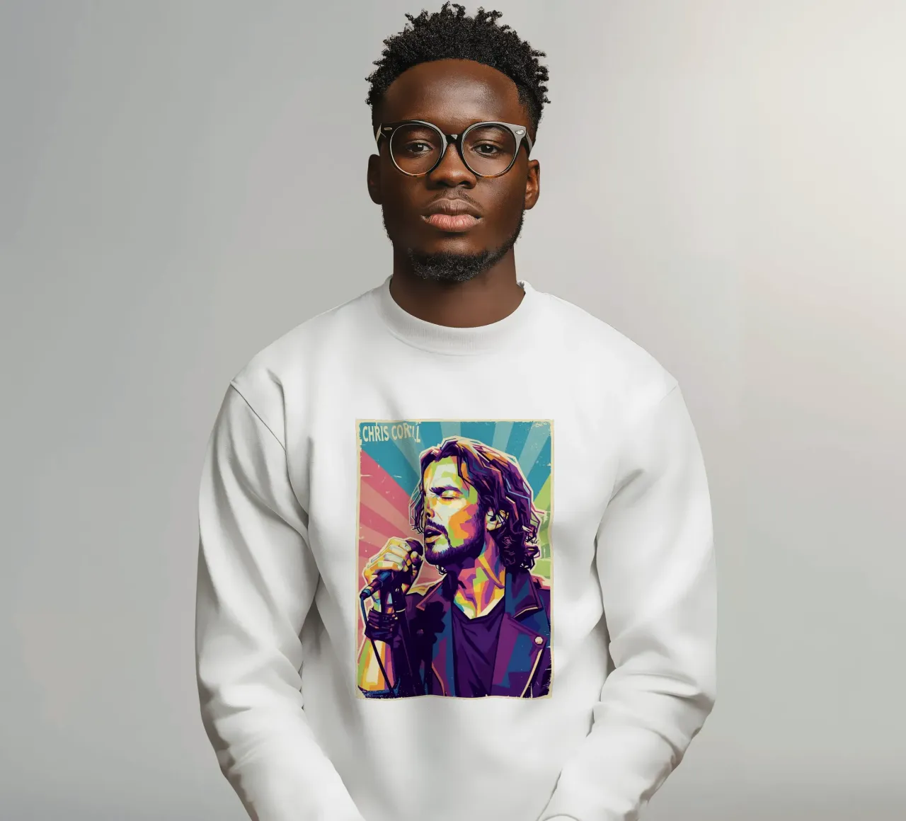 Chris Cornell pop art felpa da Hantamrata