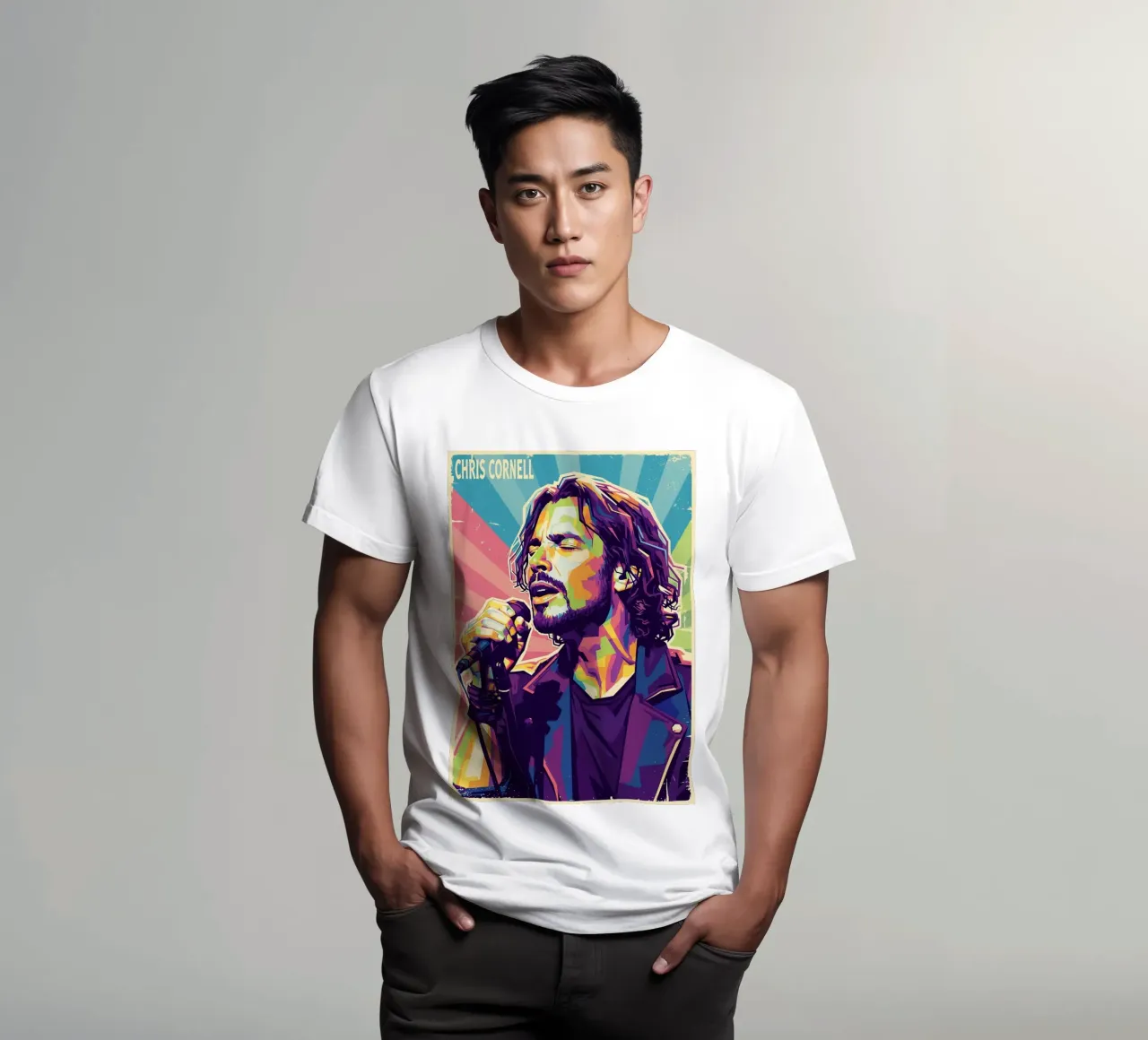 Chris Cornell pop art t-shirt da Hantamrata