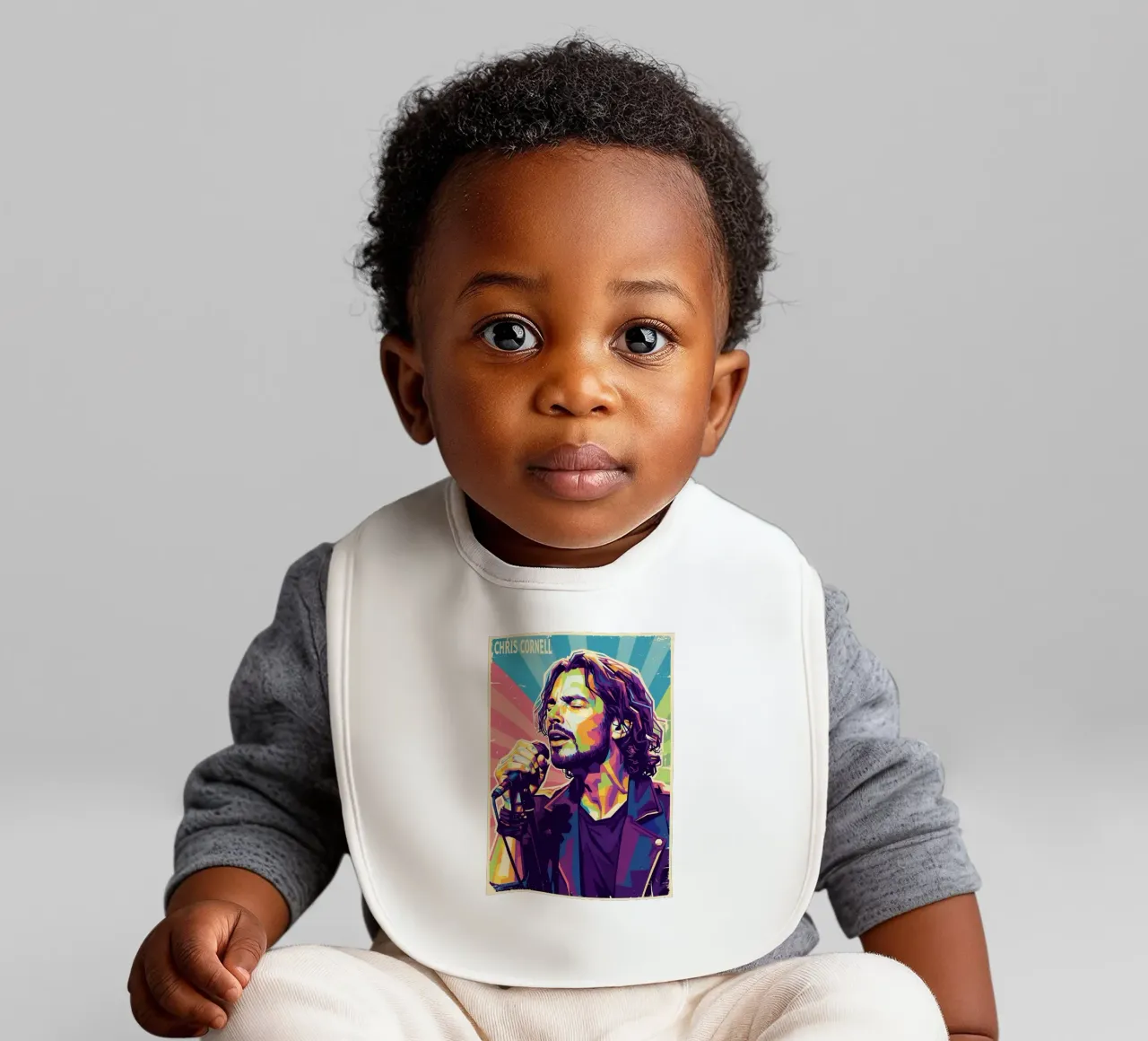 Chris Cornell pop art bavaglino da Hantamrata