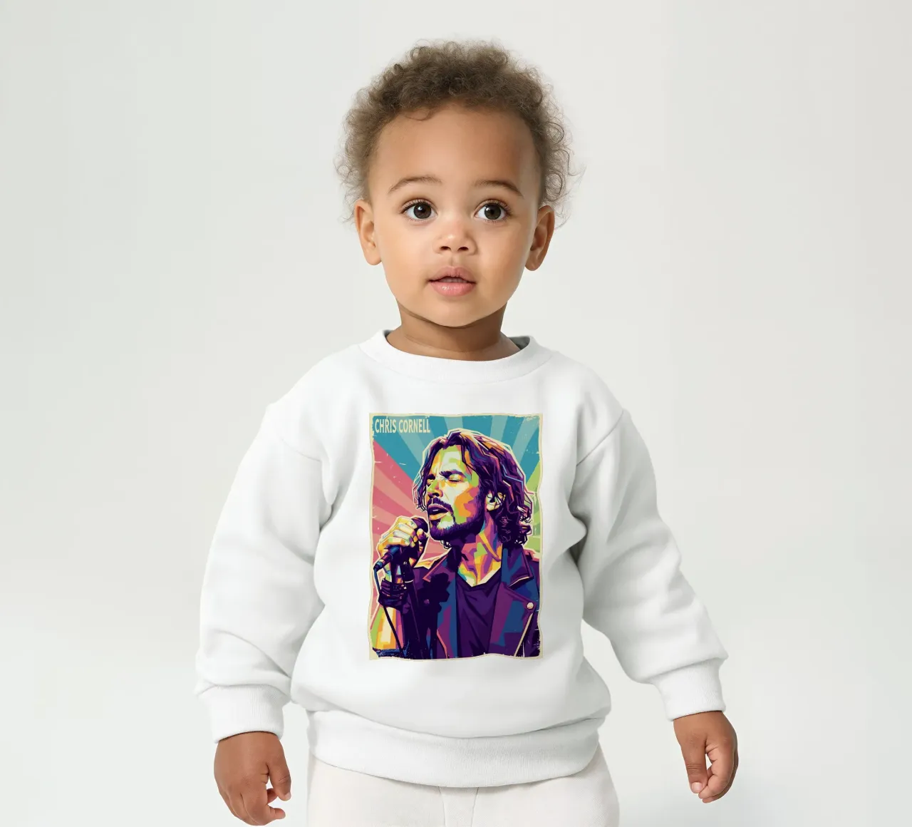 Chris Cornell pop art felpa neonato da Hantamrata