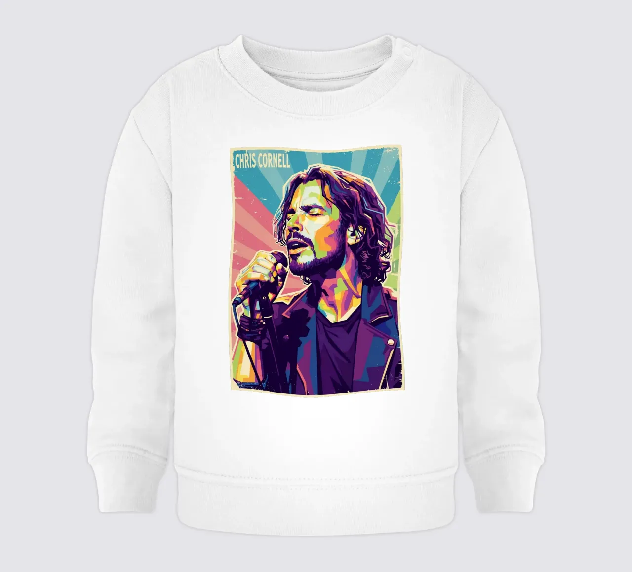 Chris Cornell pop art felpa neonato da Hantamrata