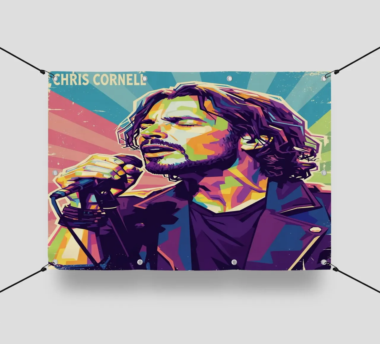 Chris Cornell pop art telo in pvc da Hantamrata