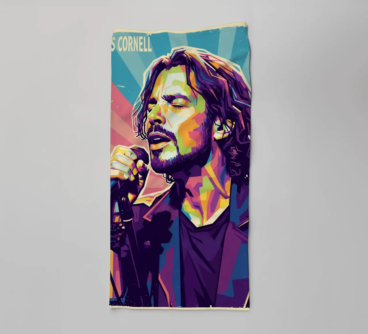 Chris Cornell pop art asciugamano da bagno da Hantamrata