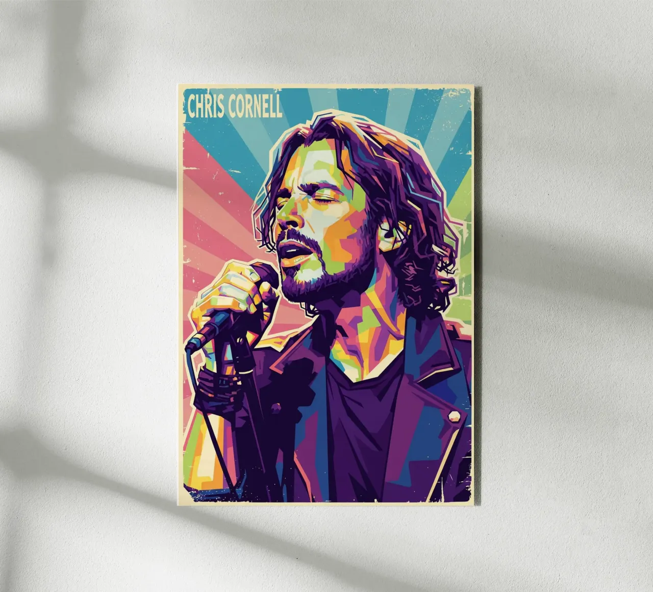 Chris Cornell pop art alluminio dibond da Hantamrata