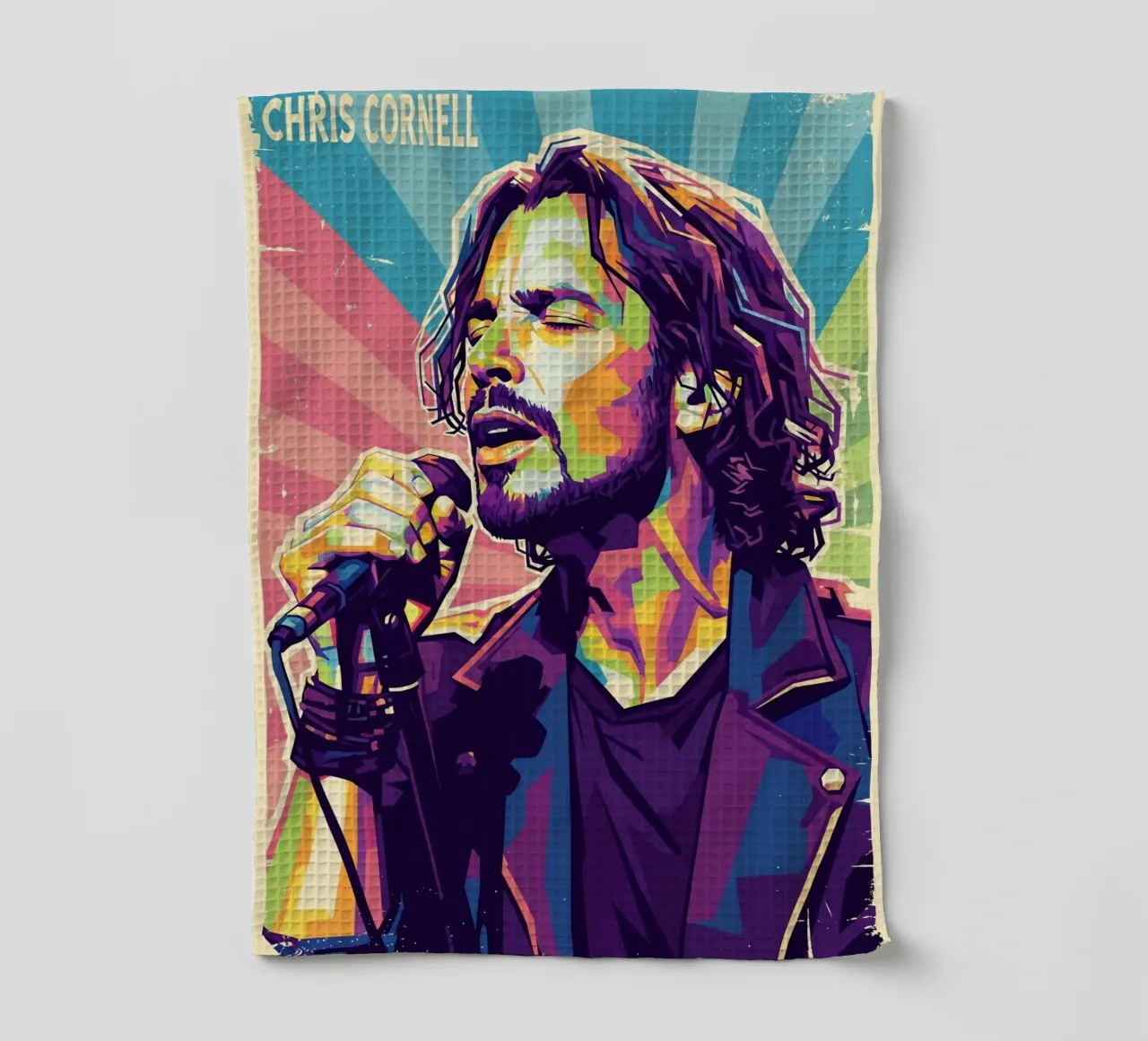 Chris Cornell pop art canovaccio da cucina da Hantamrata