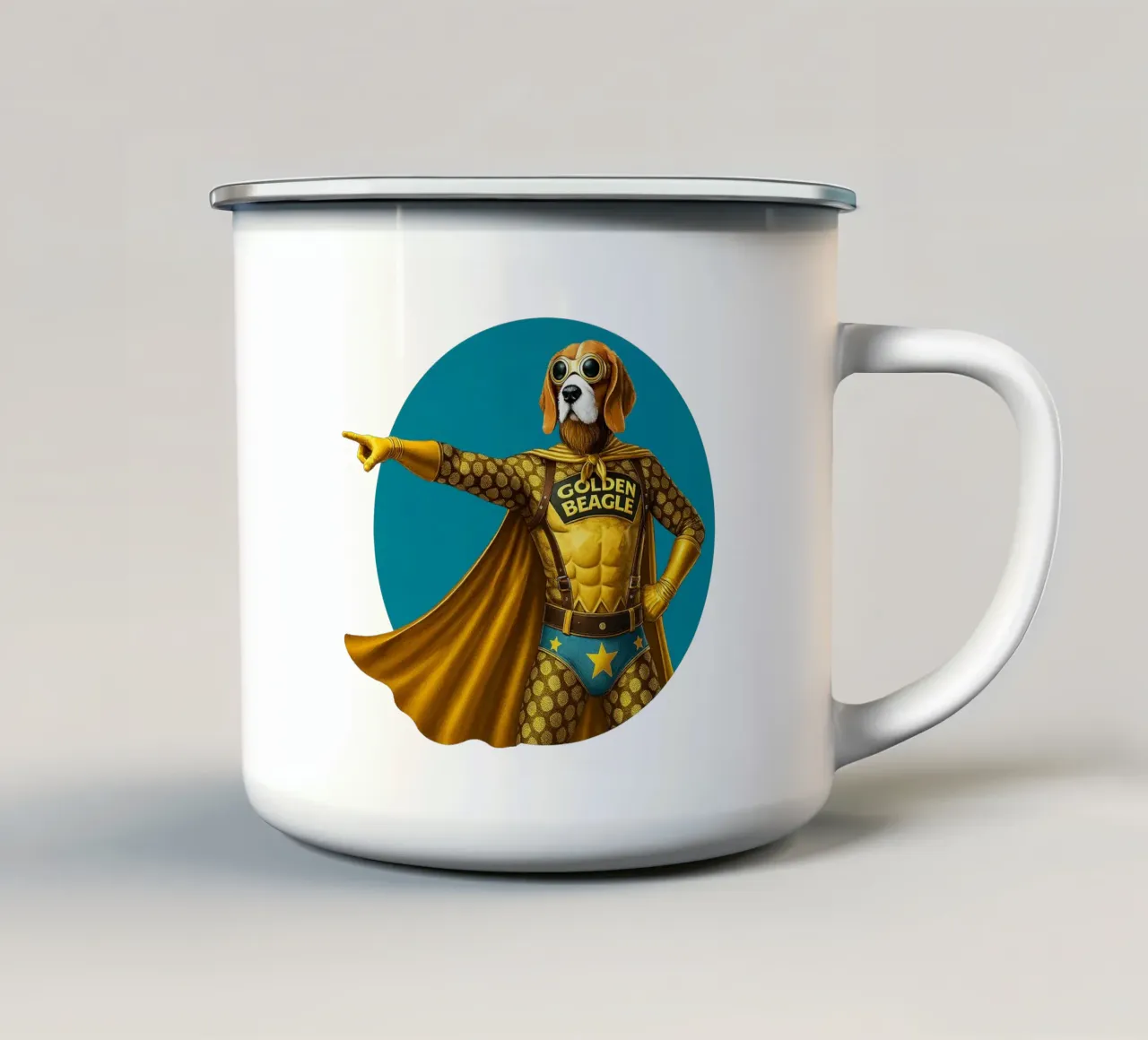 The Golden Beagle tazza in smalto da Vintage Van Gogh