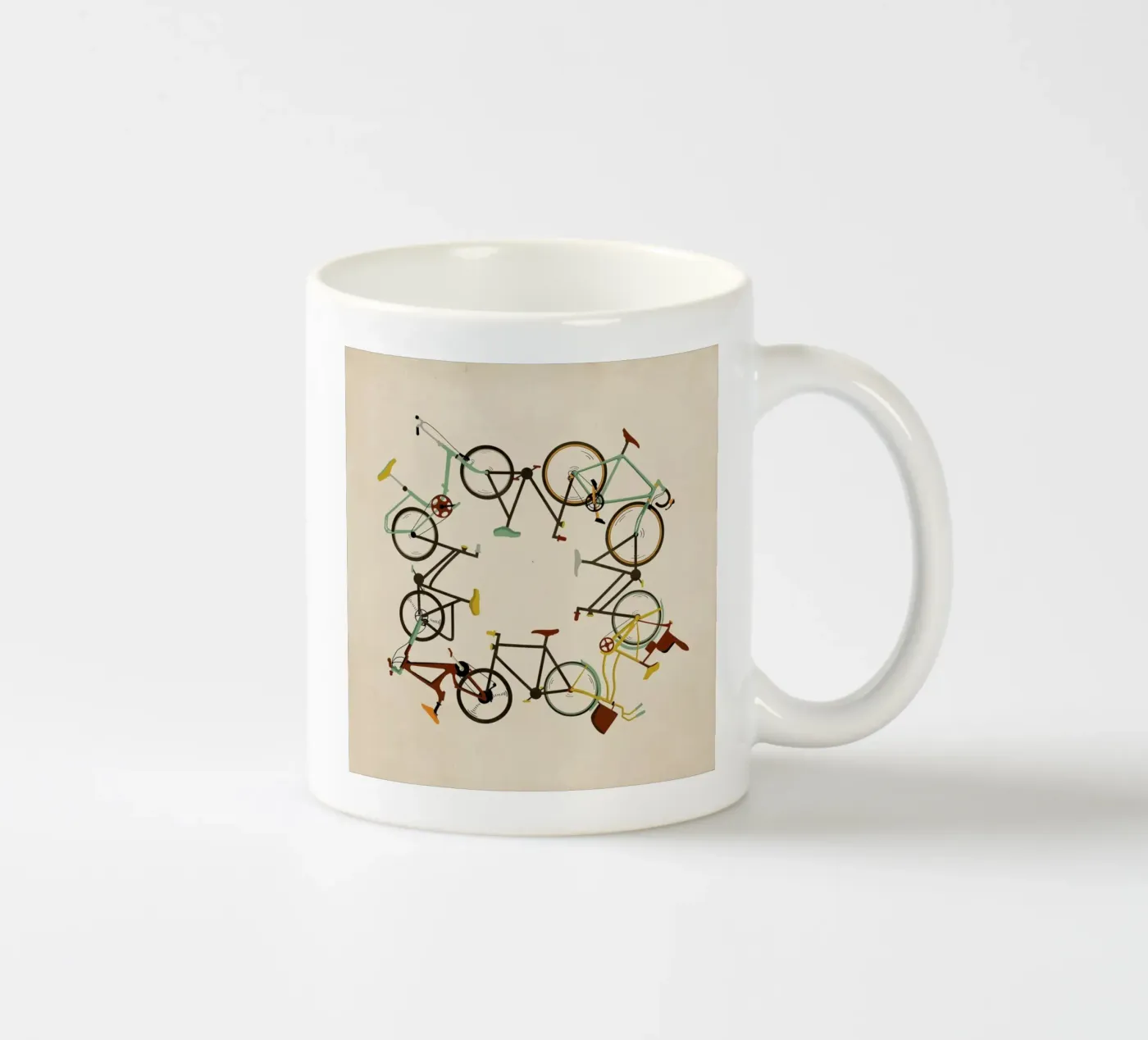 Bikes ceramic mug by Giordano Poloni