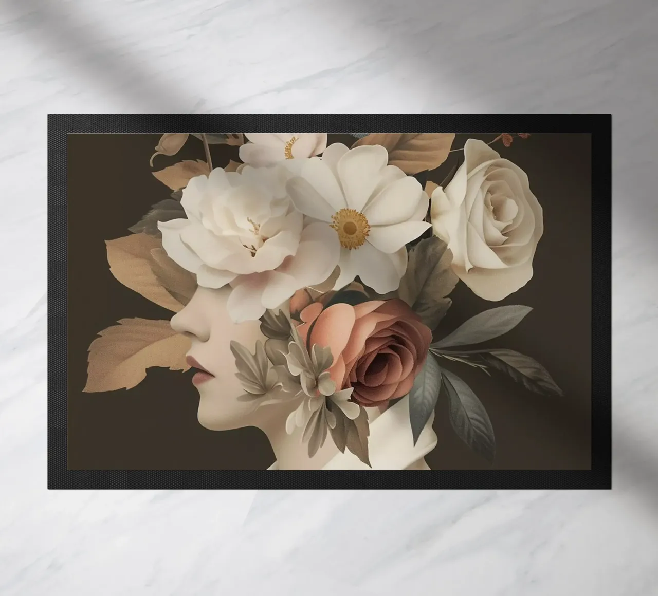Testa di fiore vintage zerbino da Carinaprint