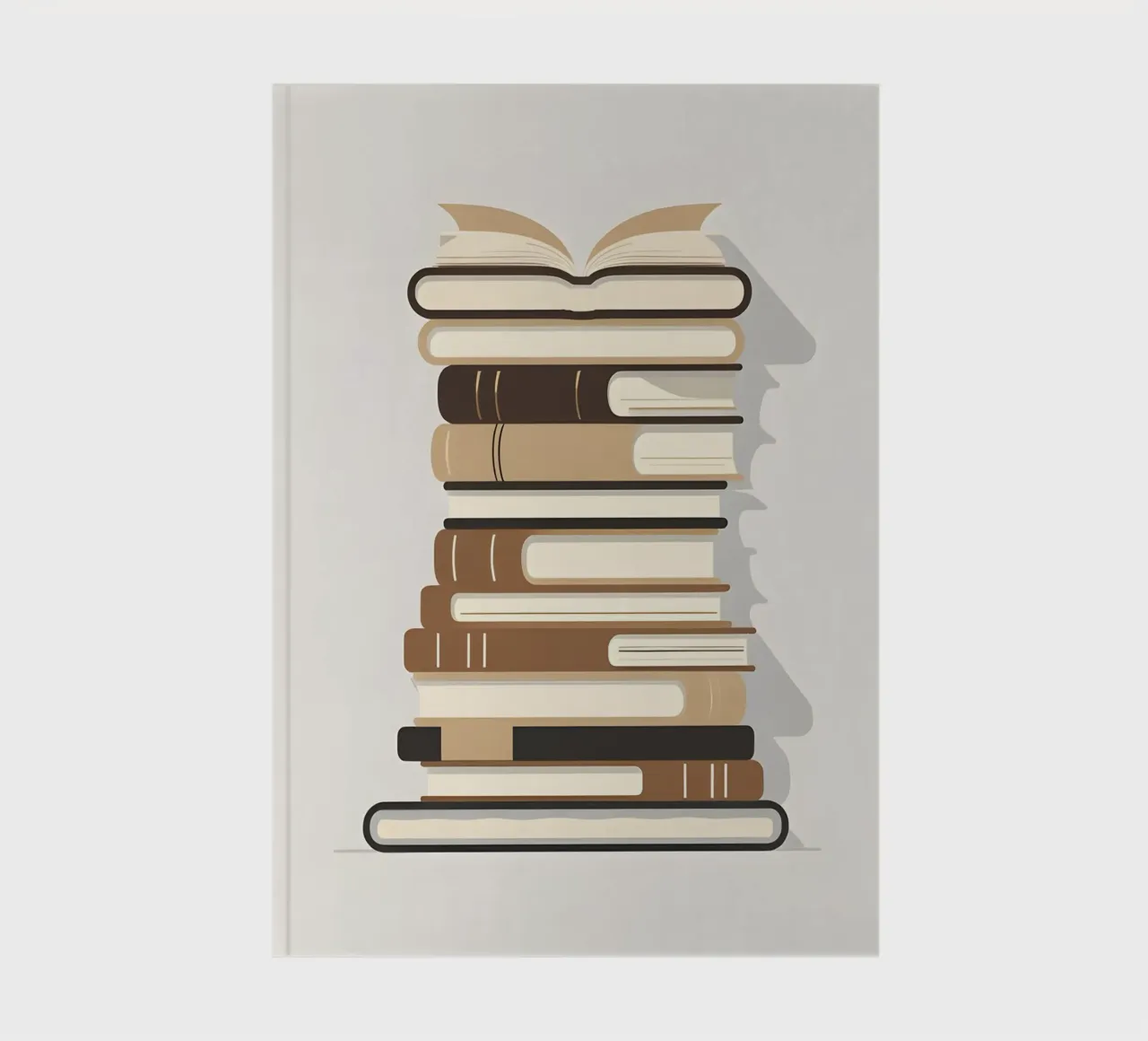 Pila di libri silhouette diario da LIFESTYLE OBJECTS