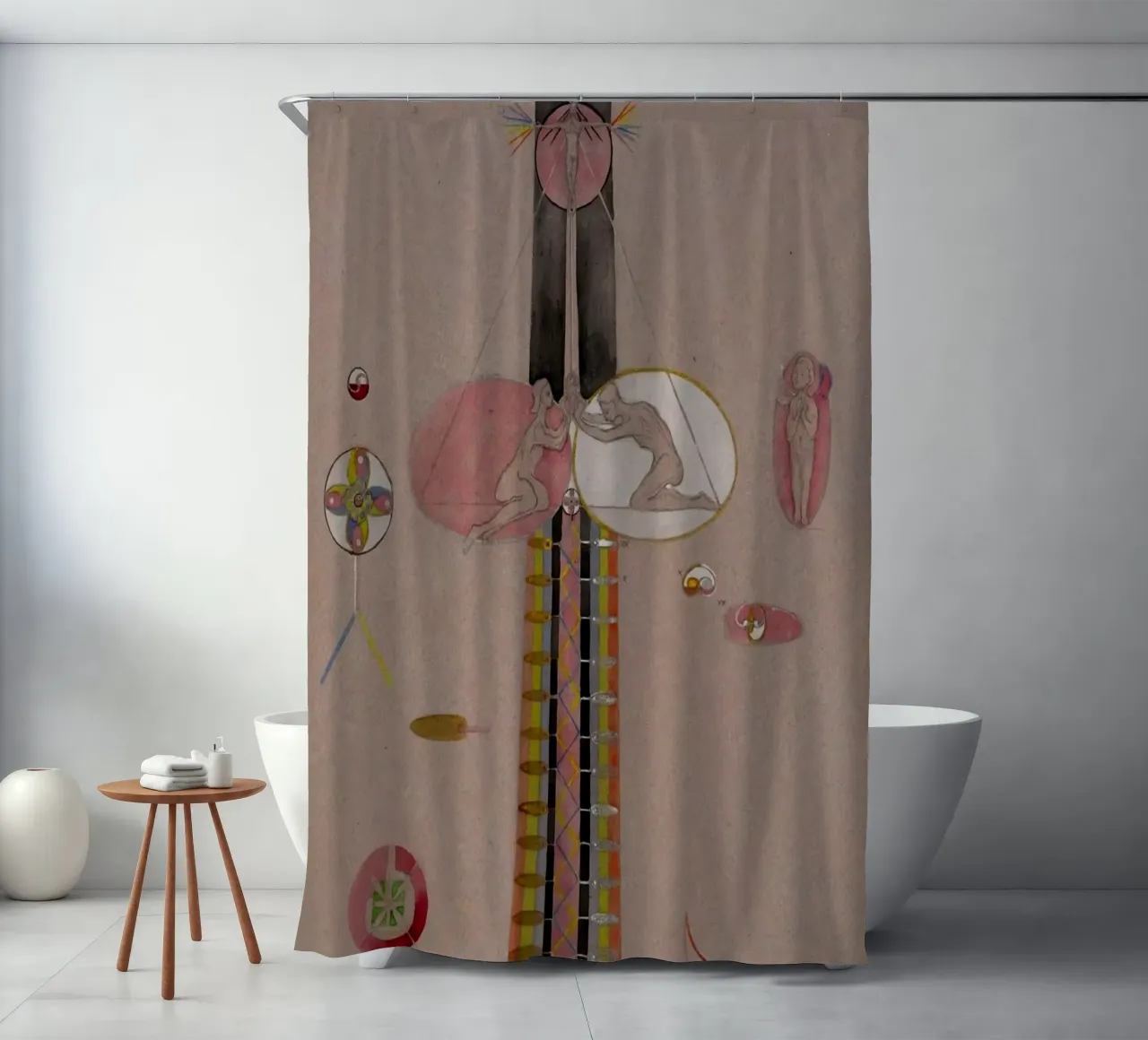 Hilma af Klint - L'albero della conoscenza n. 7B tenda da doccia da William Store