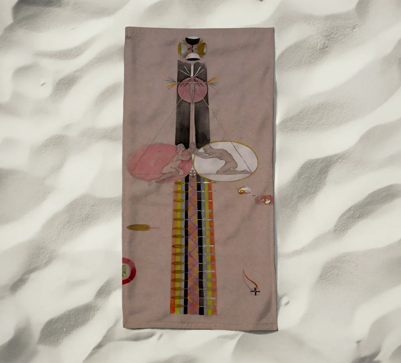 Hilma af Klint - L'albero della conoscenza n. 7B telo mare da William Store