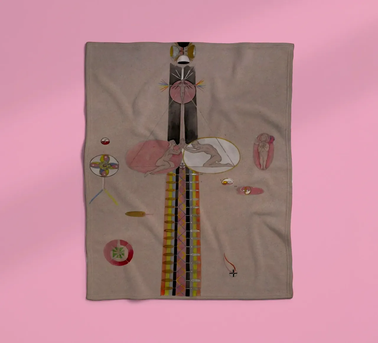 Hilma af Klint - The Tree Of Knowledge No . 7B fleece blanket by William Store