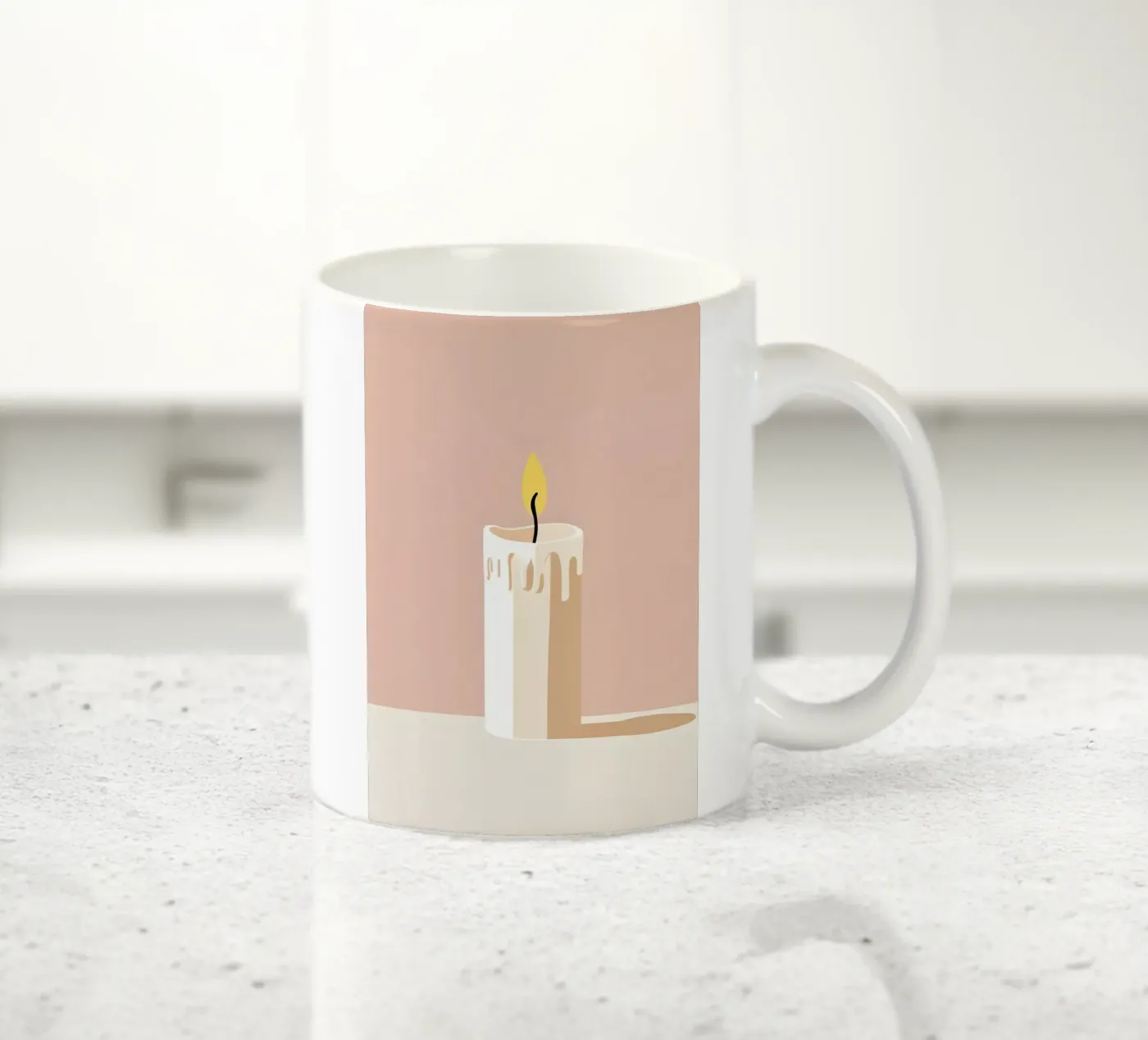 Candle vector ceramic mug by LIFESTYLE OBJECTS