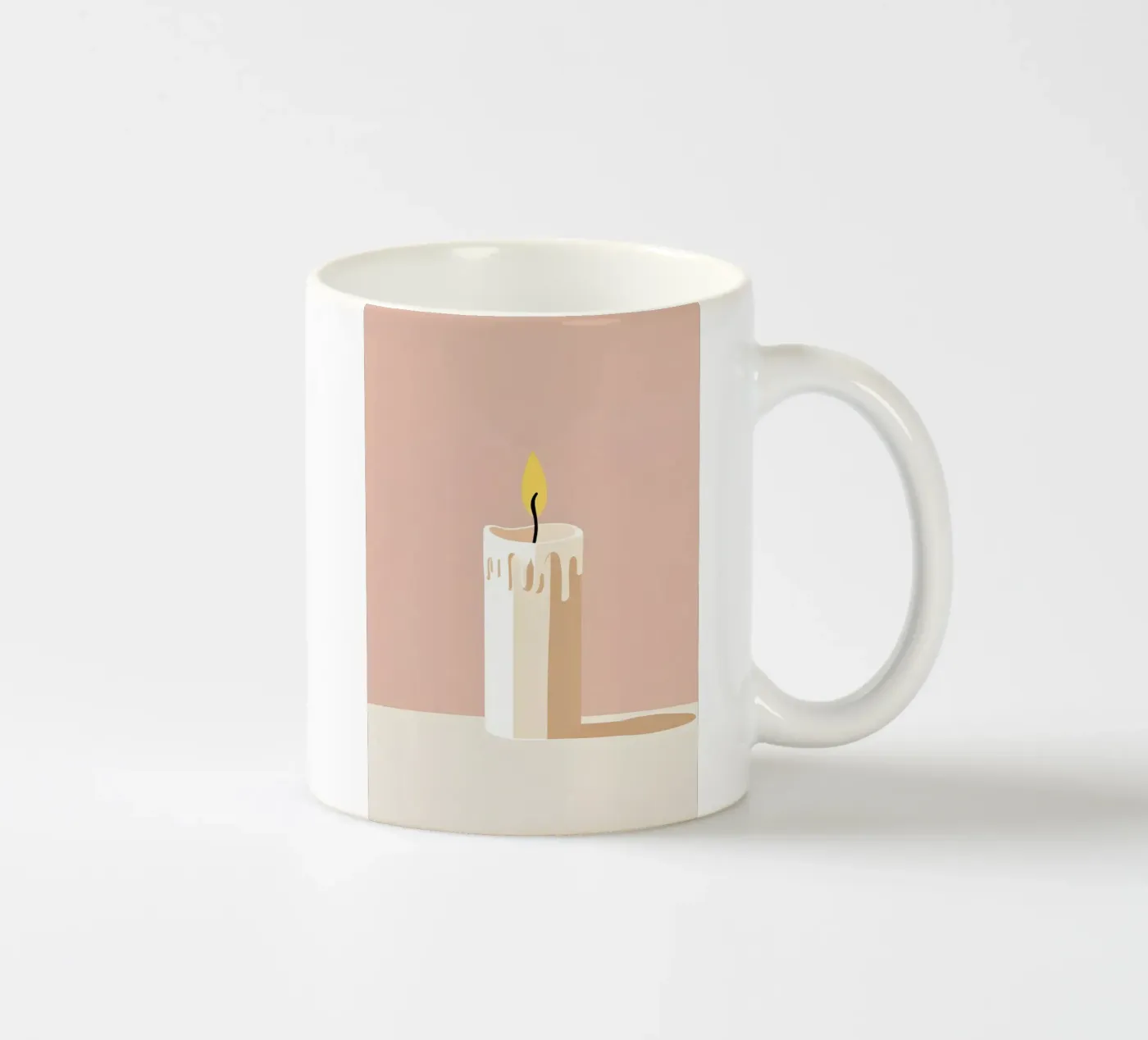Candle vector ceramic mug by LIFESTYLE OBJECTS