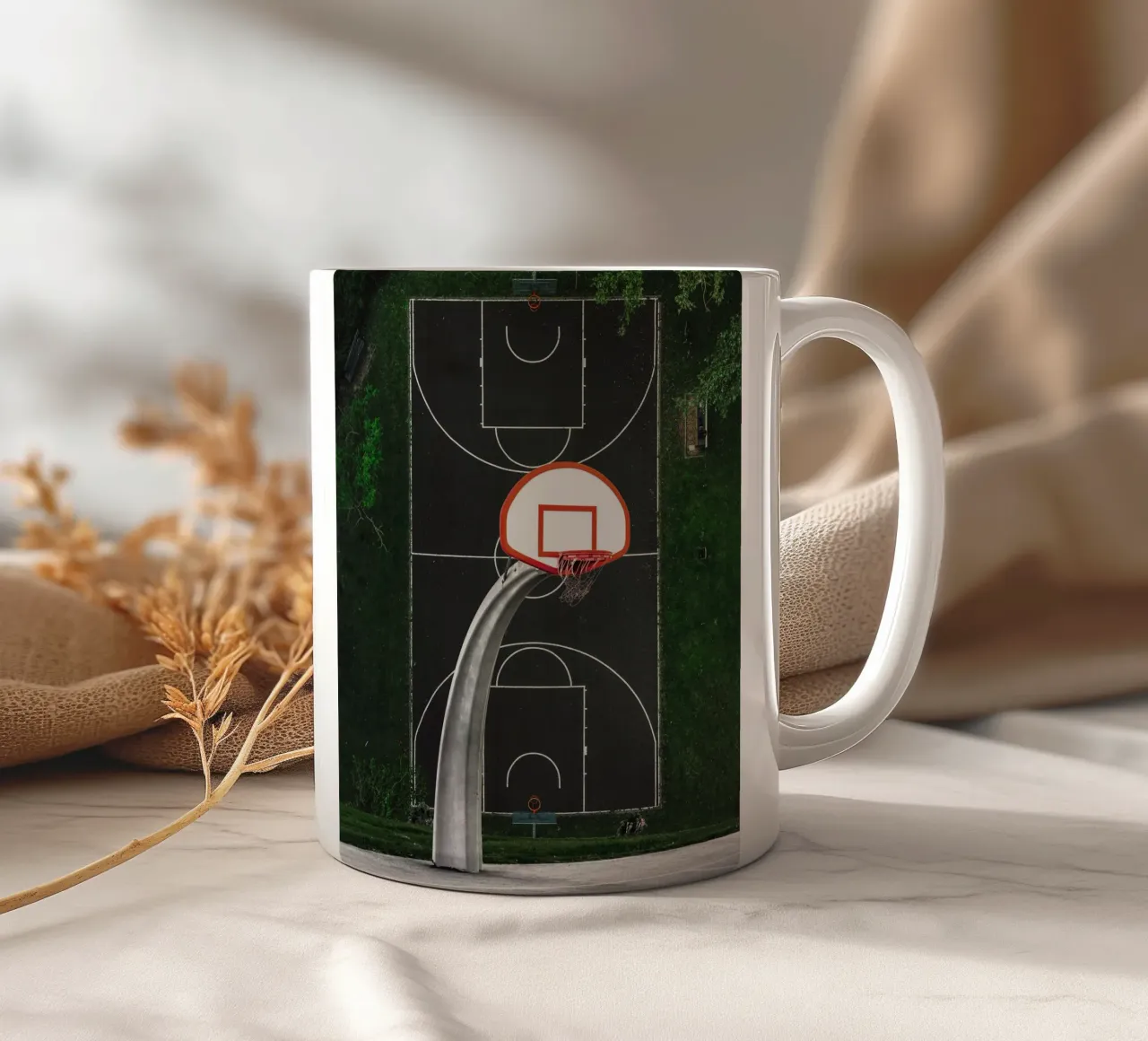 Basketball Court ceramic mug by arizrab
