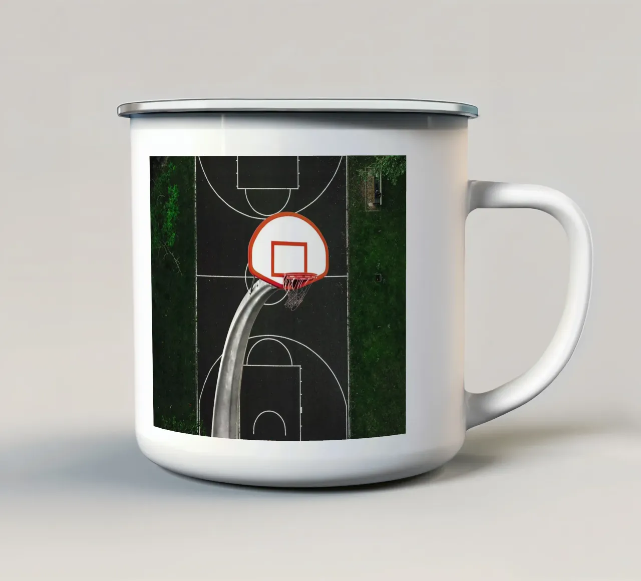 Campo da basket tazza in smalto da arizrab