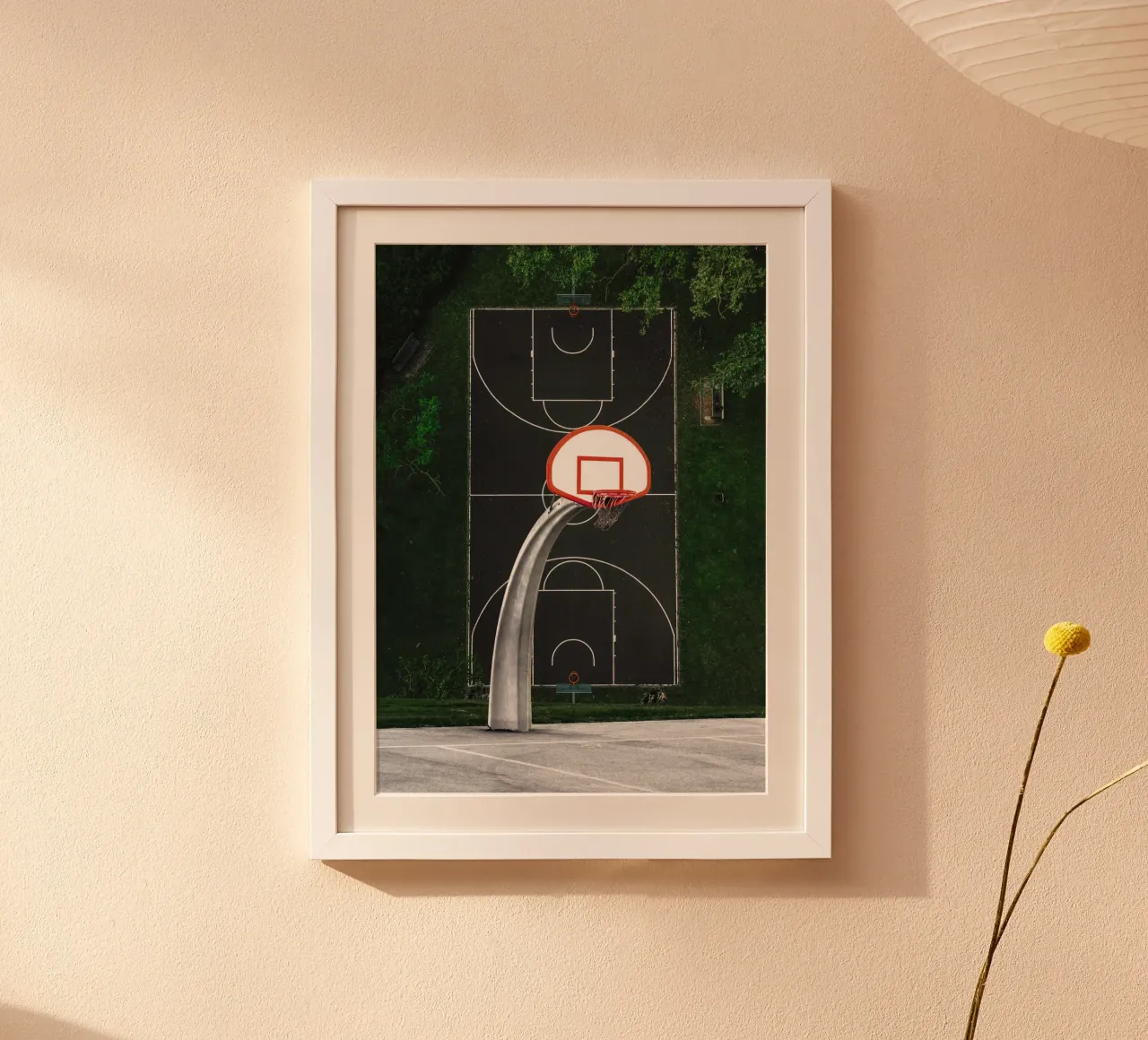 Campo da basket poster con telaio in alluminio da arizrab