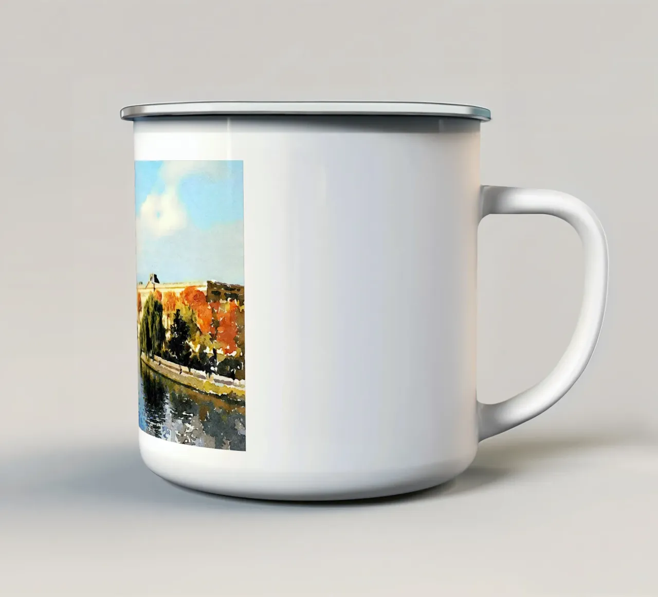 A Parigi tazza in smalto da Massimo Frascogna