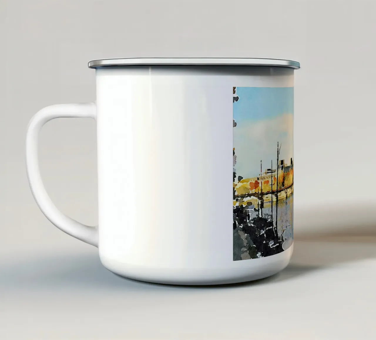 A Parigi tazza in smalto da Massimo Frascogna