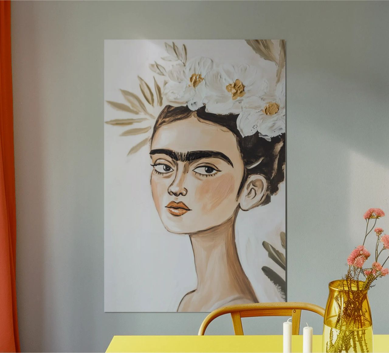 Zarte Boho Frida poster by Carinaprint