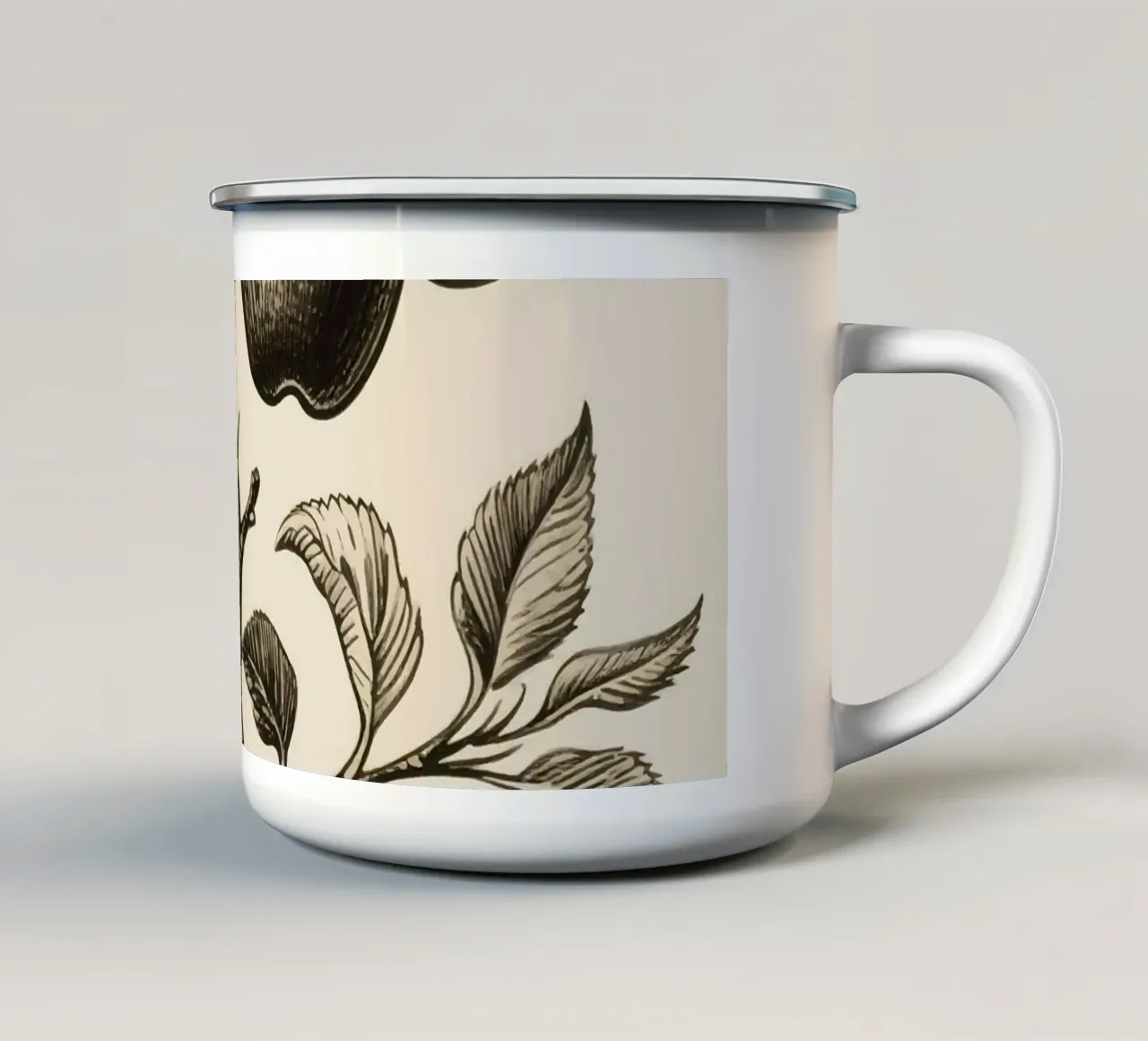 Pianta di mele tazza in smalto da knowledge