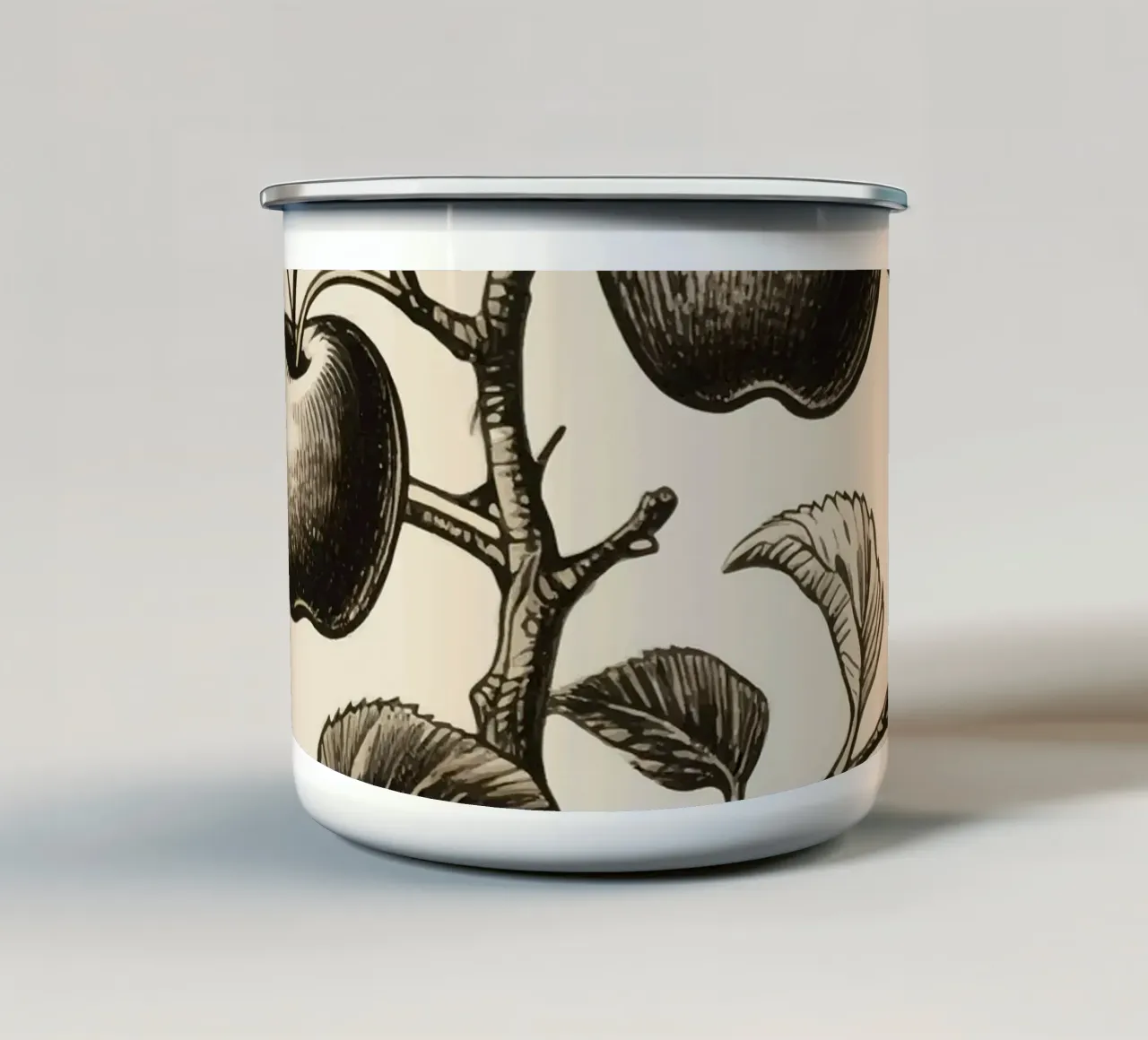 Pianta di mele tazza in smalto da knowledge