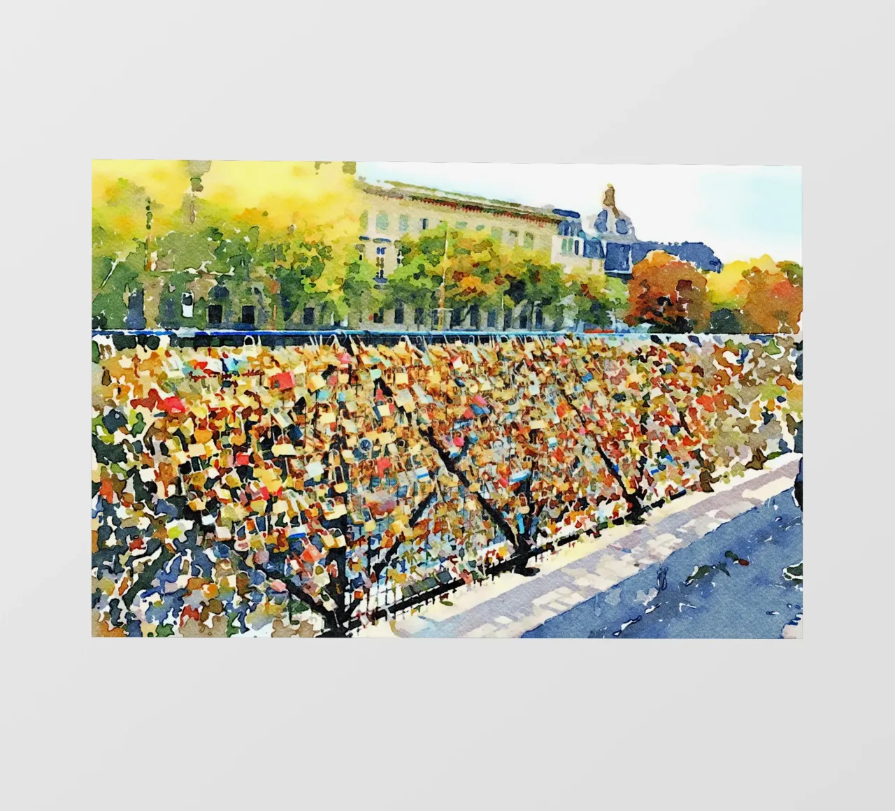 Amore a Parigi telo in pvc da Massimo Frascogna