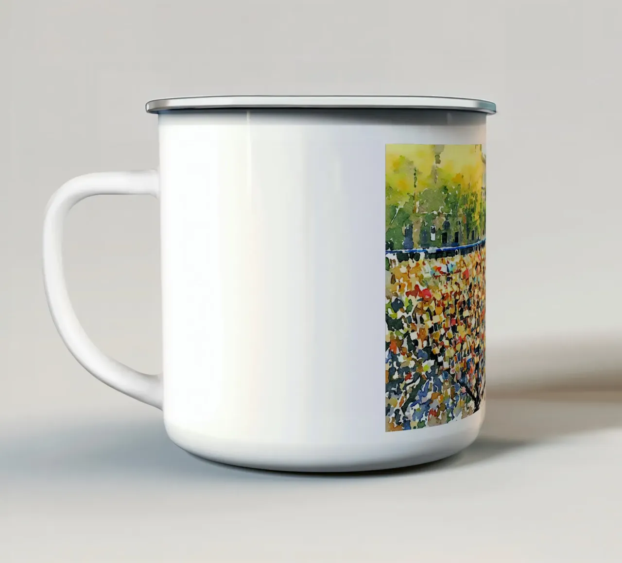 Amore a Parigi tazza in smalto da Massimo Frascogna