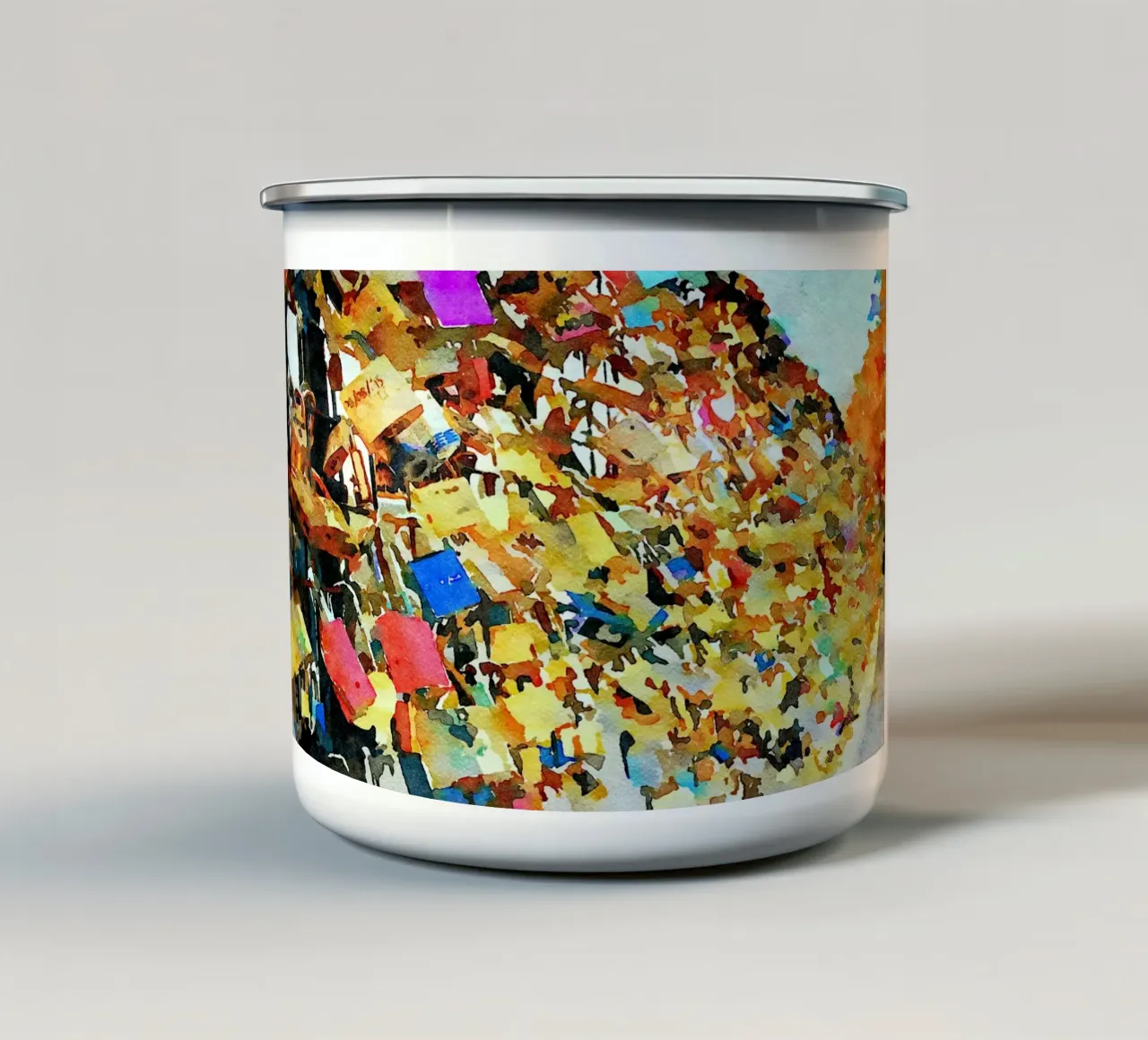 Amore a Parigi tazza in smalto da Massimo Frascogna