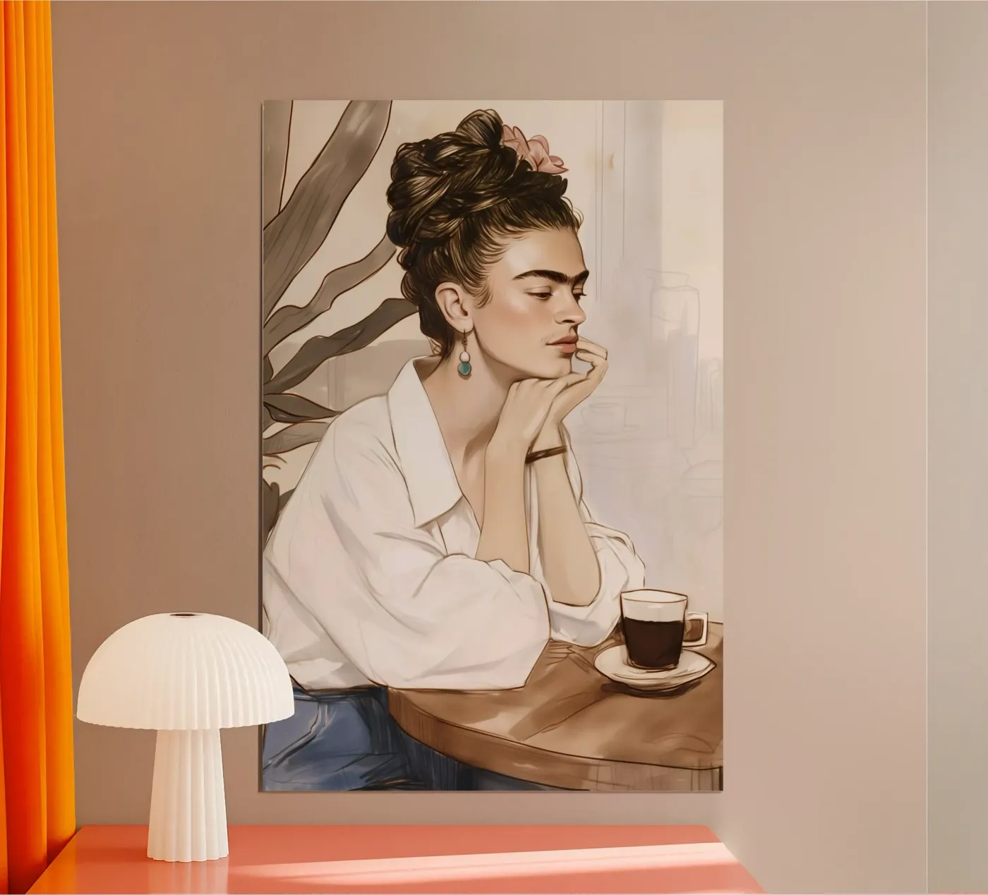 Frida caffè amore poster da Carinaprint