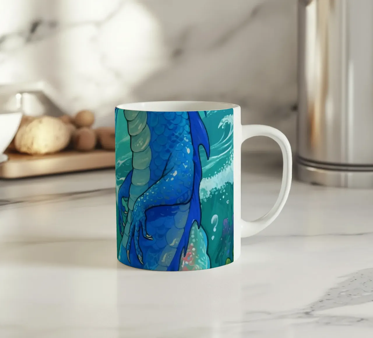 Drago subacqueo tazza in ceramica da knowledge