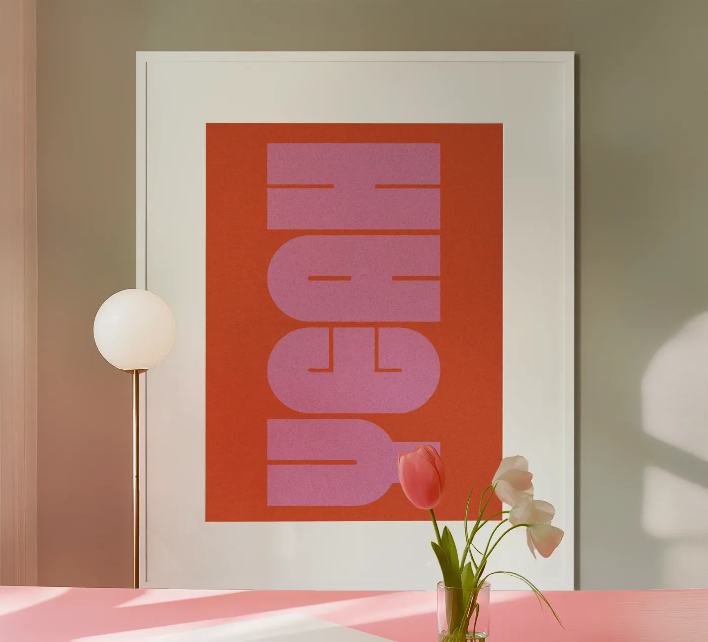 YEAH poster van PurePeachStudio