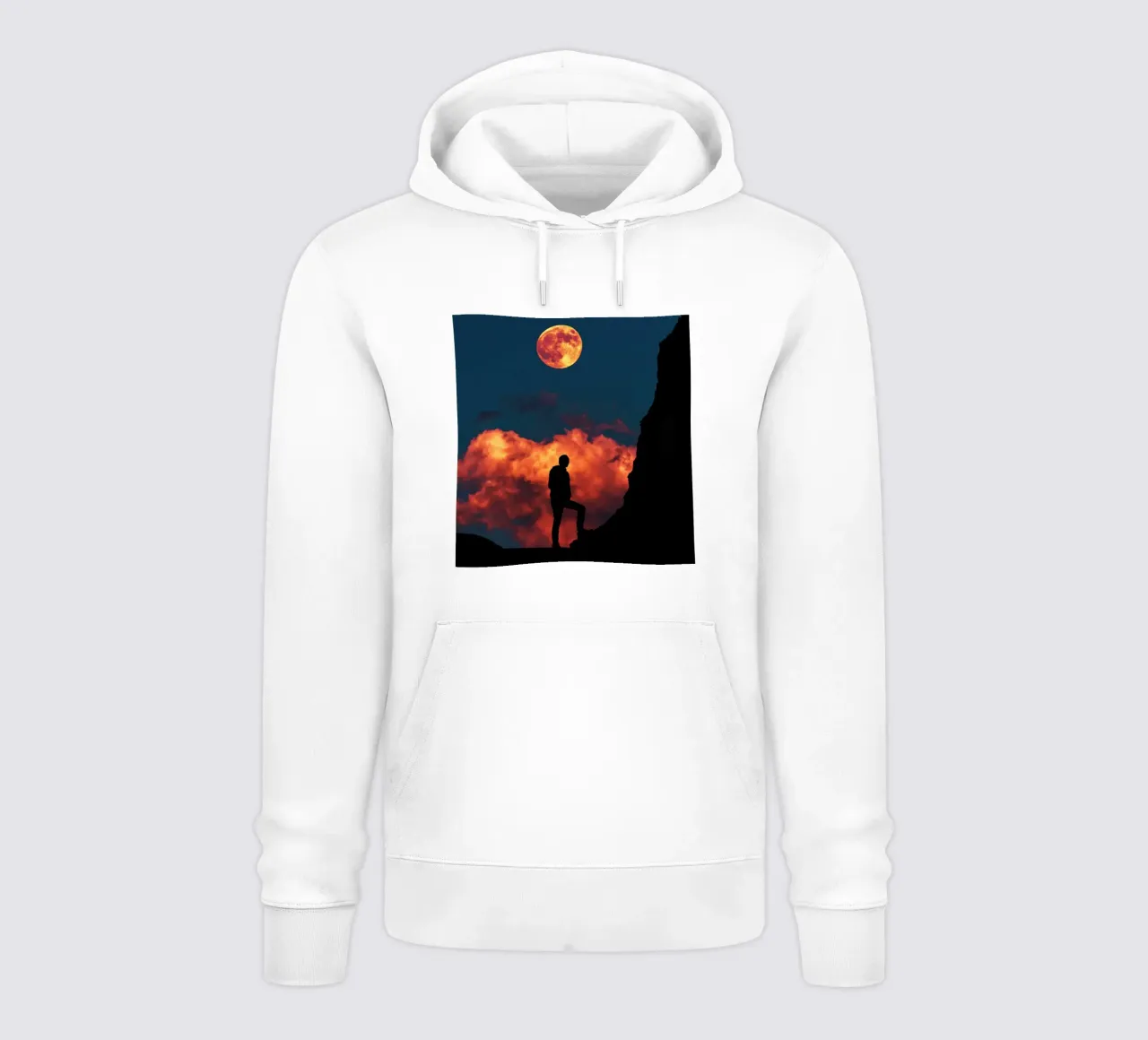 In piedi con la luna felpa con cappuccio da arizrab