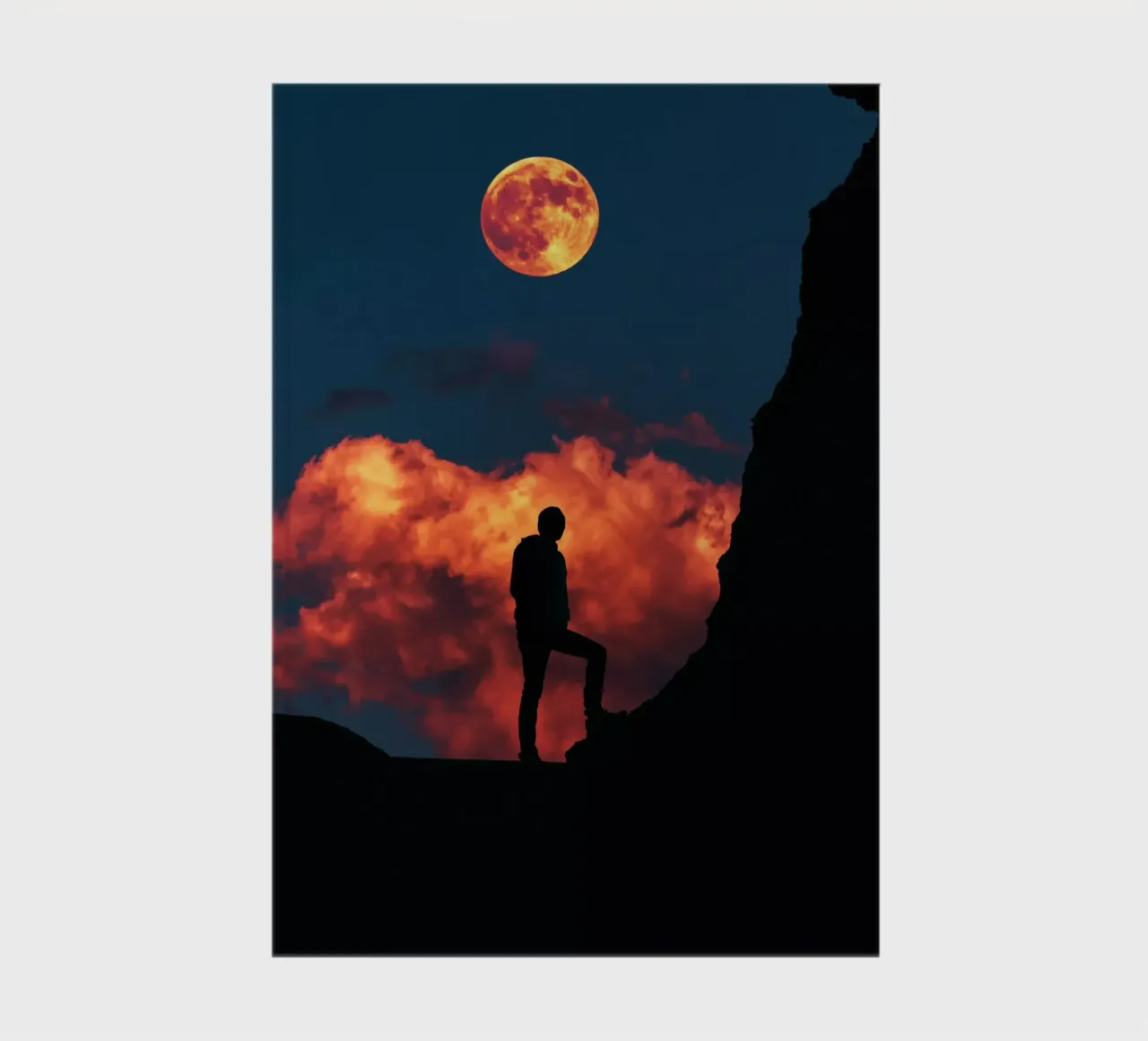 Debout avec la lune carnet de notes de arizrab