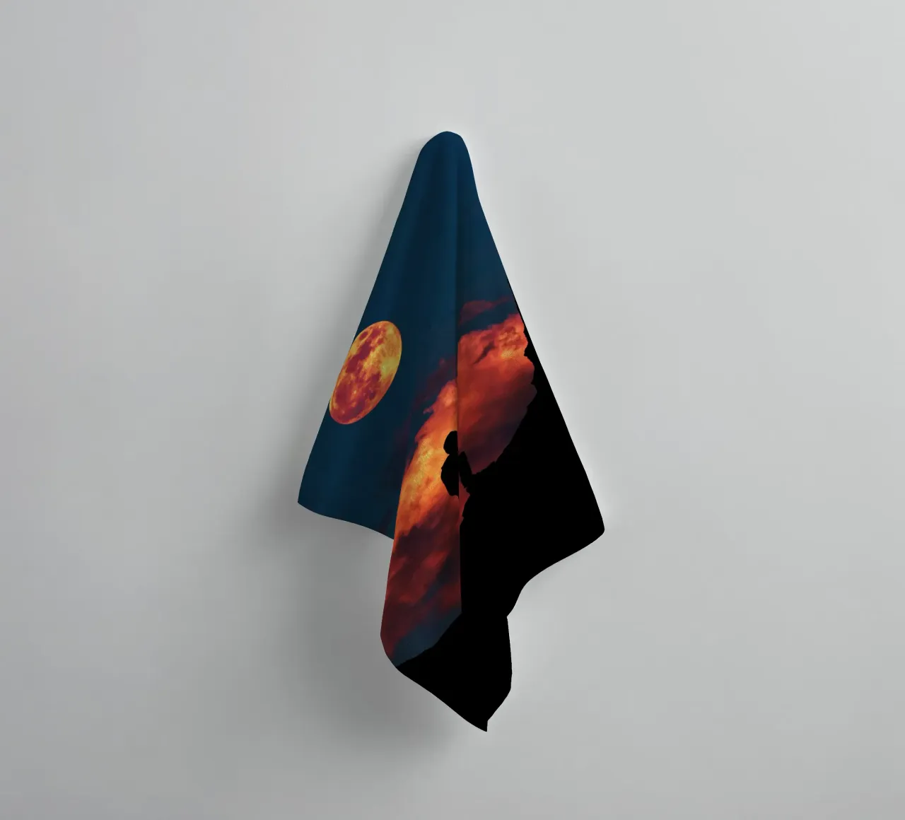 Standing With Moon towel by arizrab