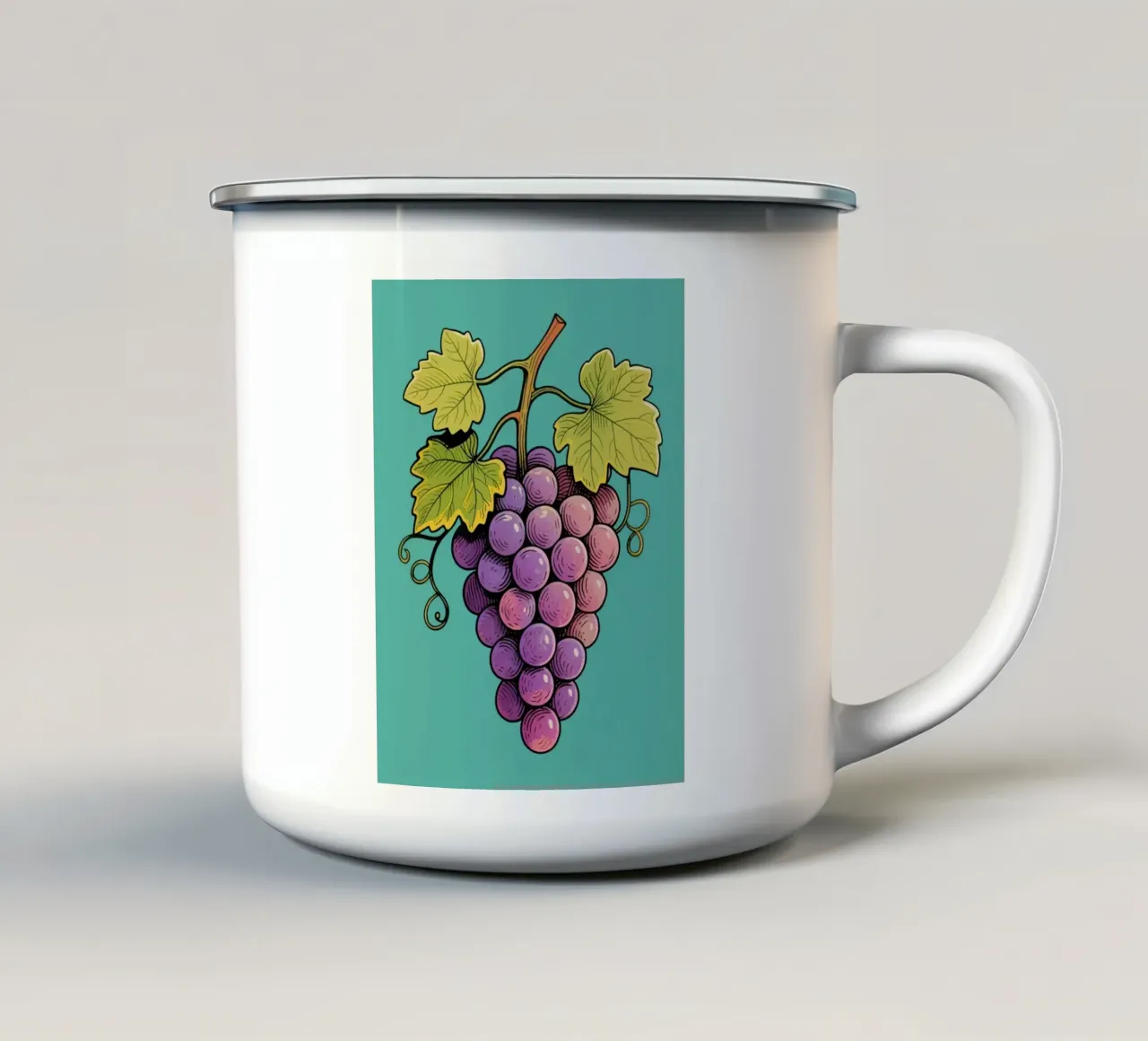 Frutto d'uva Natura tazza in smalto da knowledge