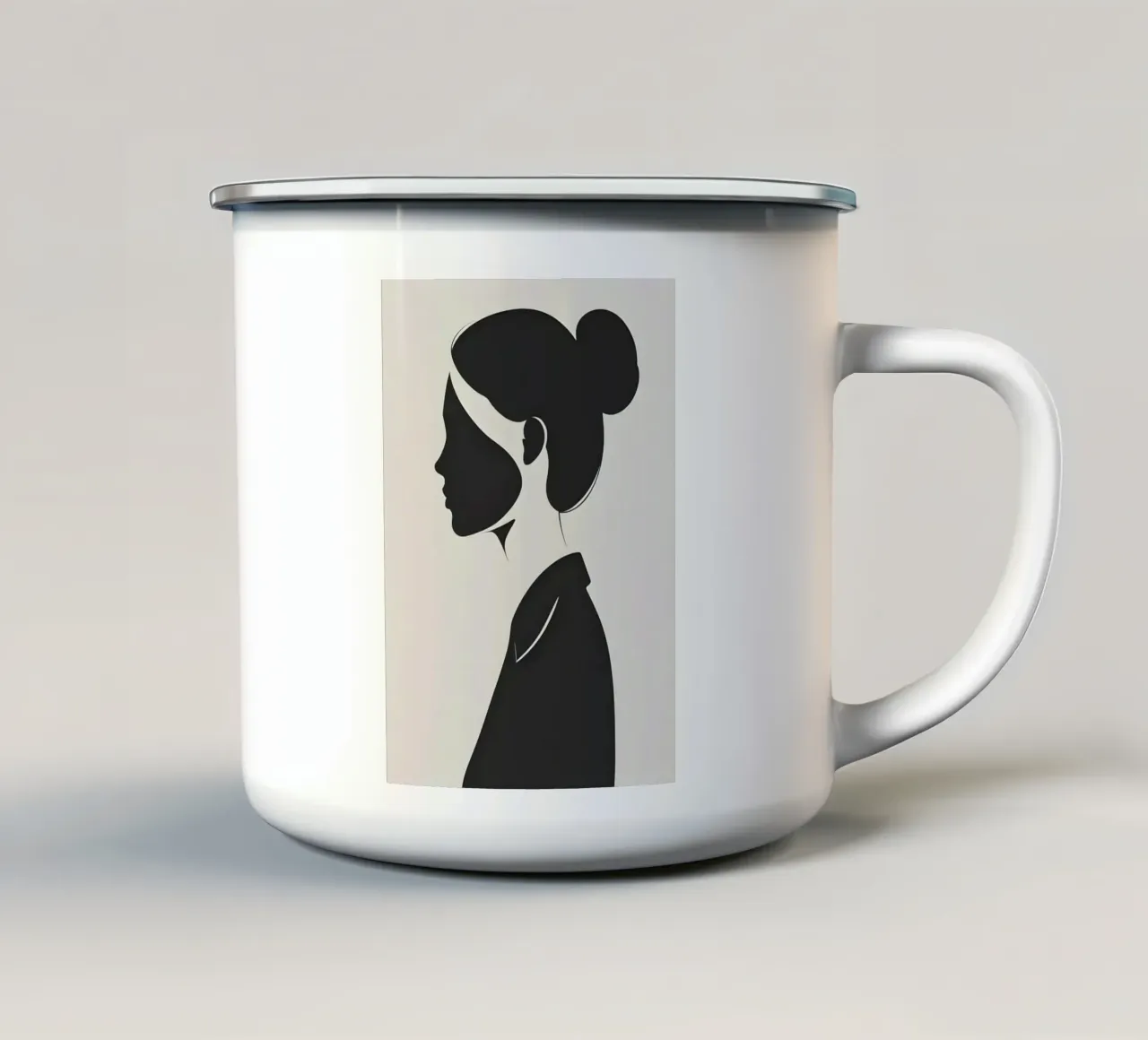 Profilo femminile tazza in smalto da LIFESTYLE OBJECTS