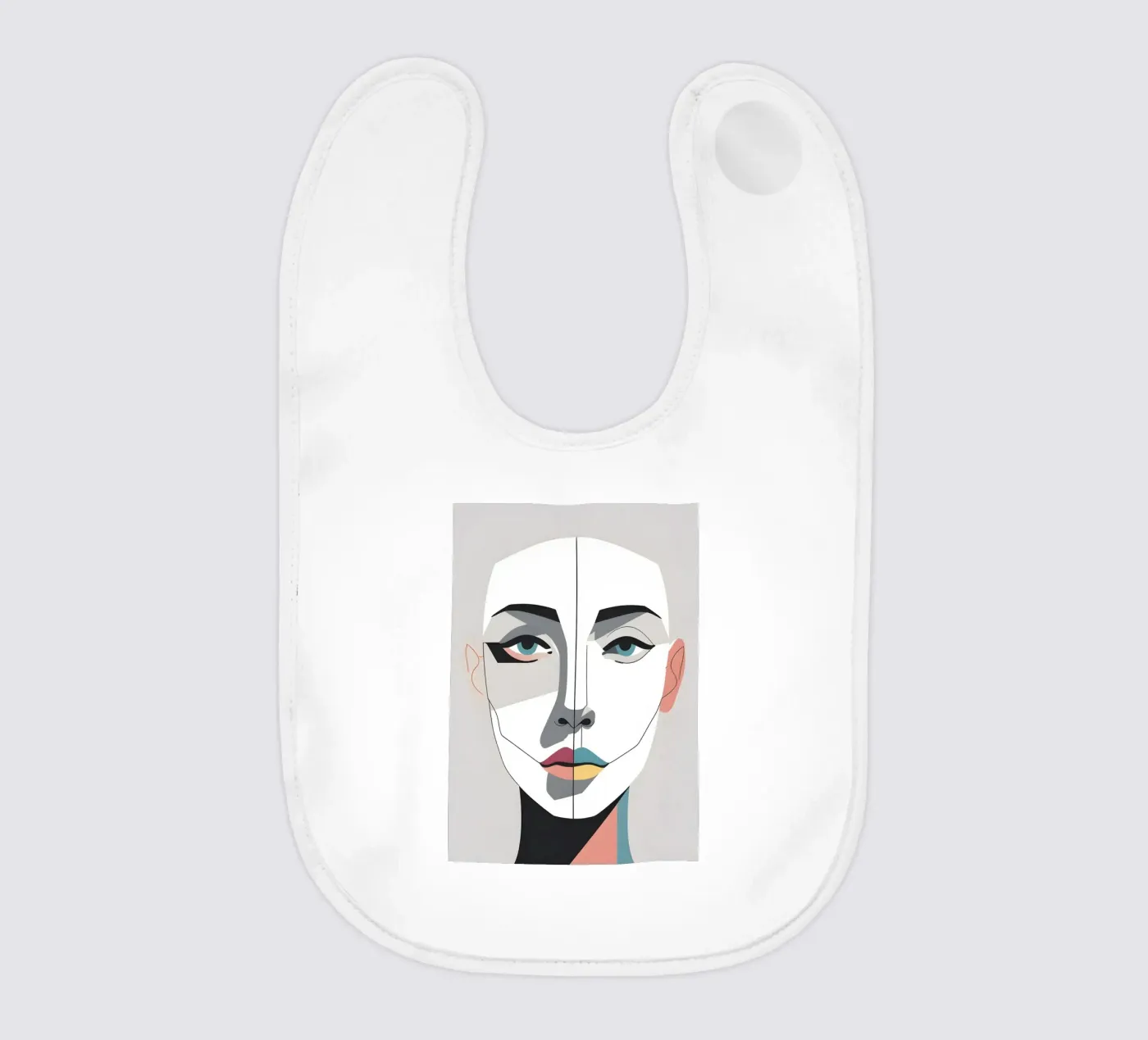 Abstrakte Gesichtskontur Babylätzchen von LIFESTYLE OBJECTS