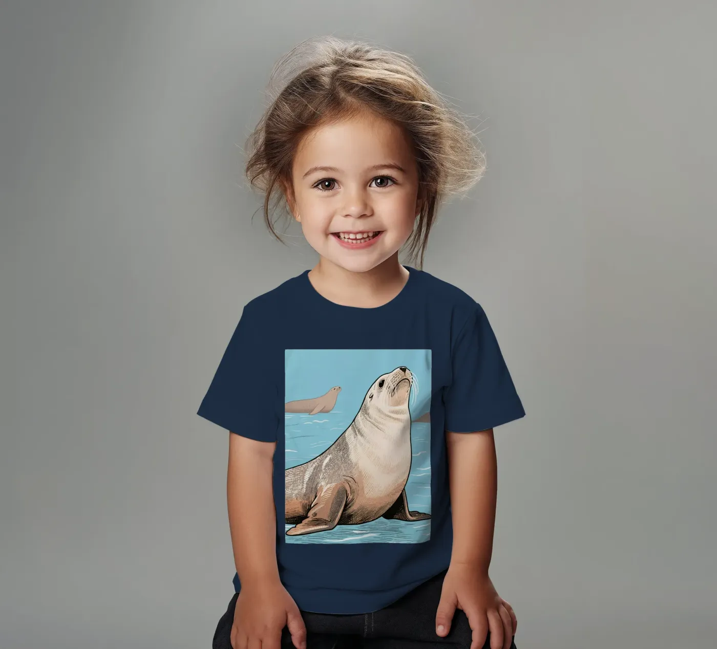 Sigillo t-shirt bambini da knowledge