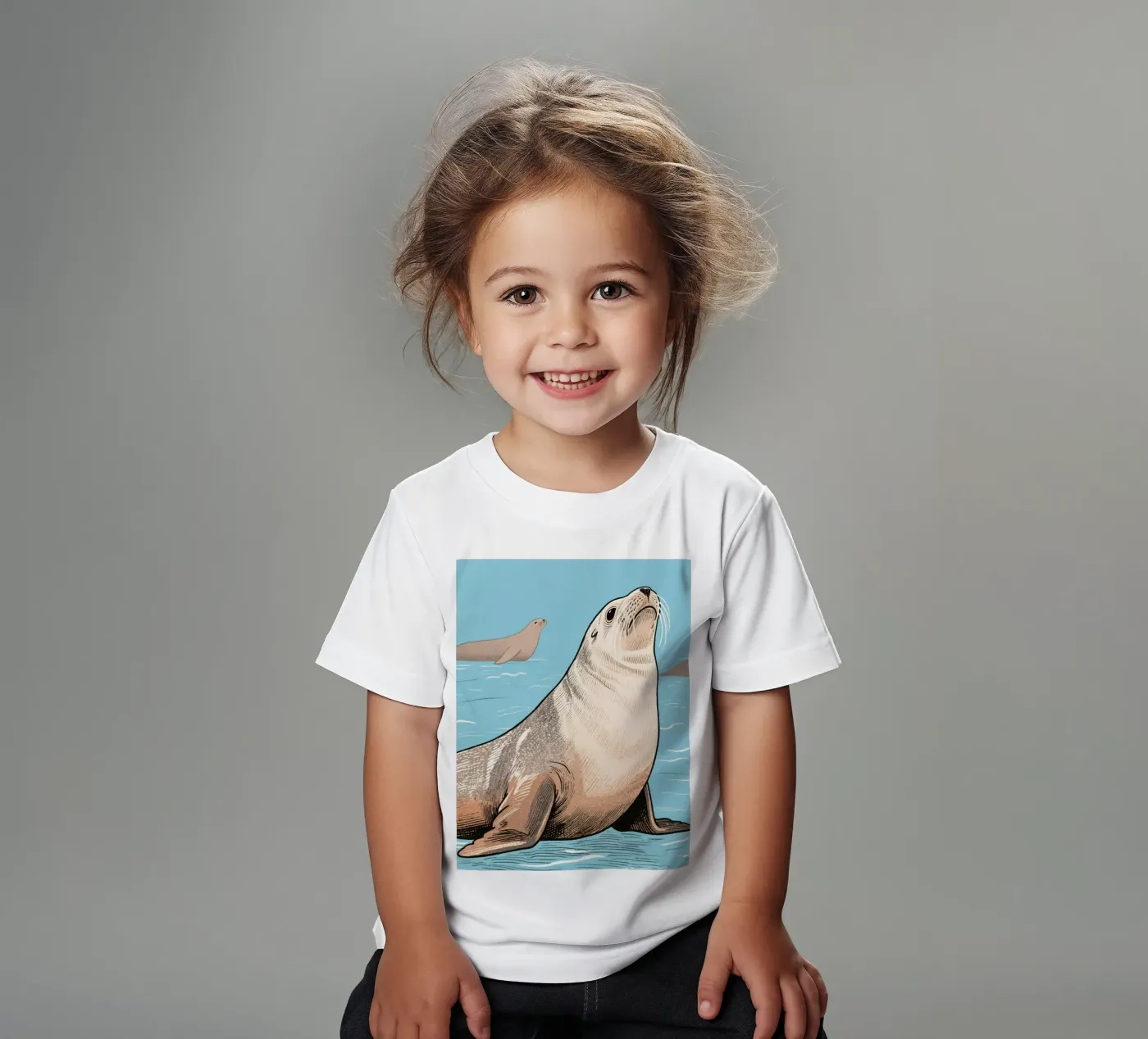 Sigillo t-shirt bambini da knowledge