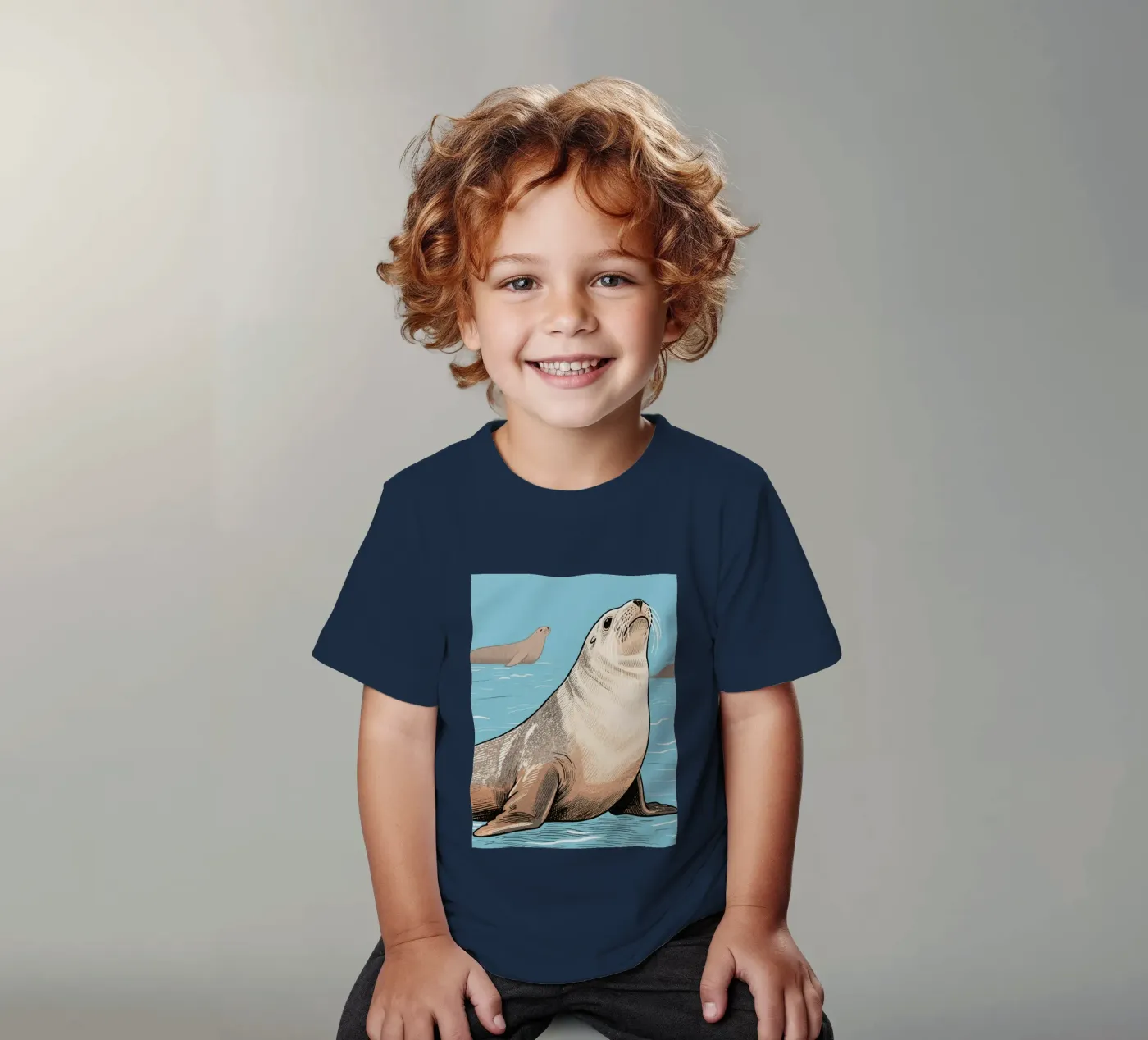 Sigillo t-shirt bambini da knowledge