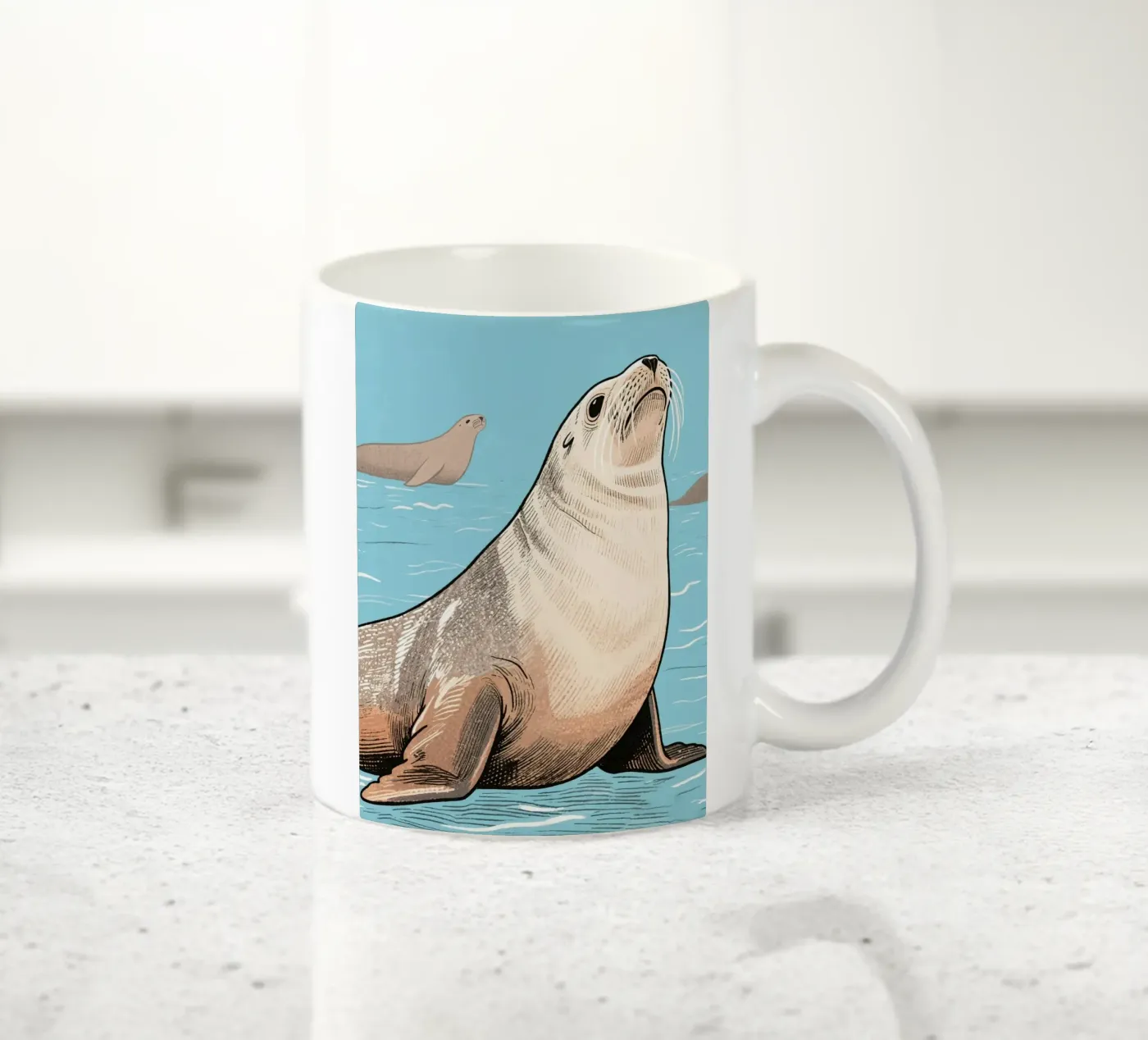 Sealion ceramic mug by knowledge