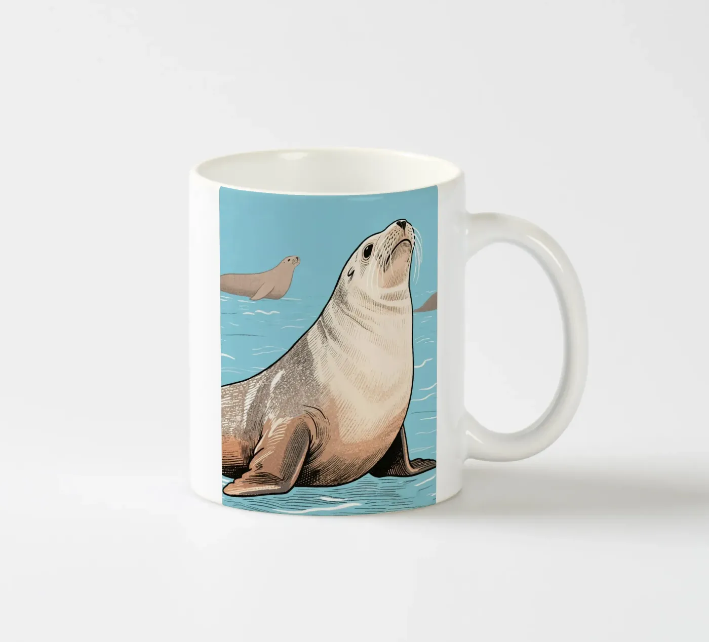 Sealion ceramic mug by knowledge