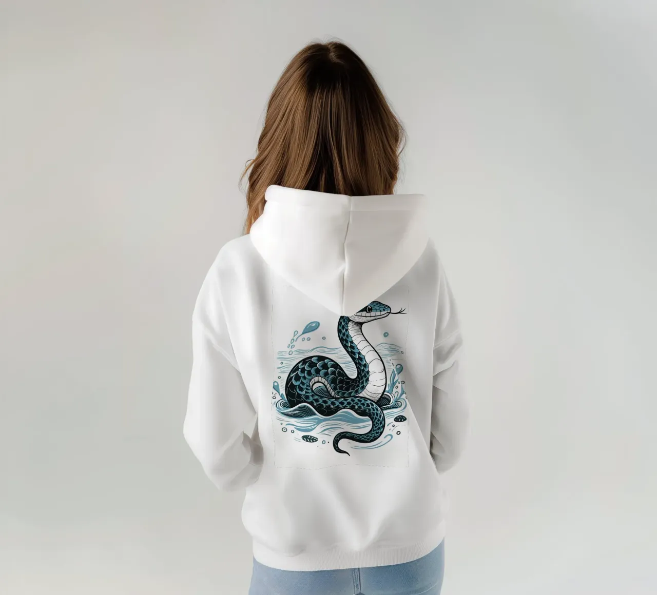 Serpente sull'acqua felpa con cappuccio da knowledge