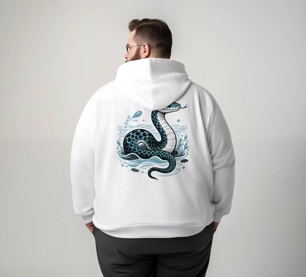 Serpente sull'acqua felpa con cappuccio da knowledge