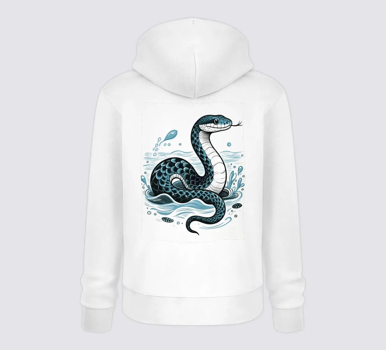Serpente sull'acqua felpa con cappuccio da knowledge