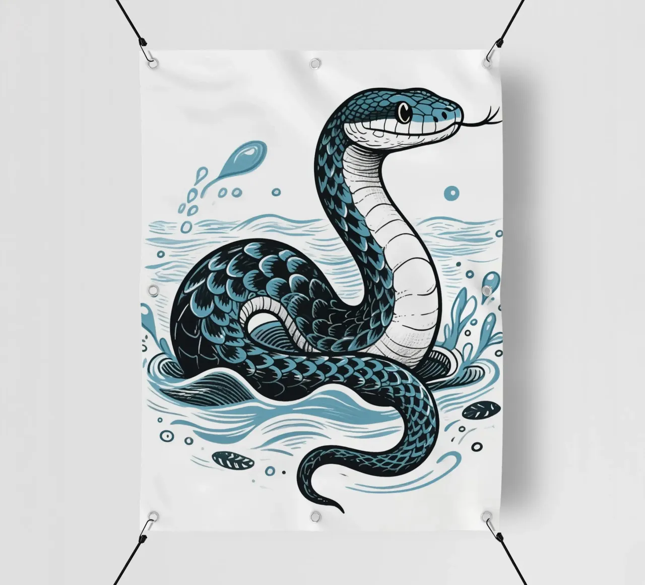 Serpente sull'acqua telo in pvc da knowledge